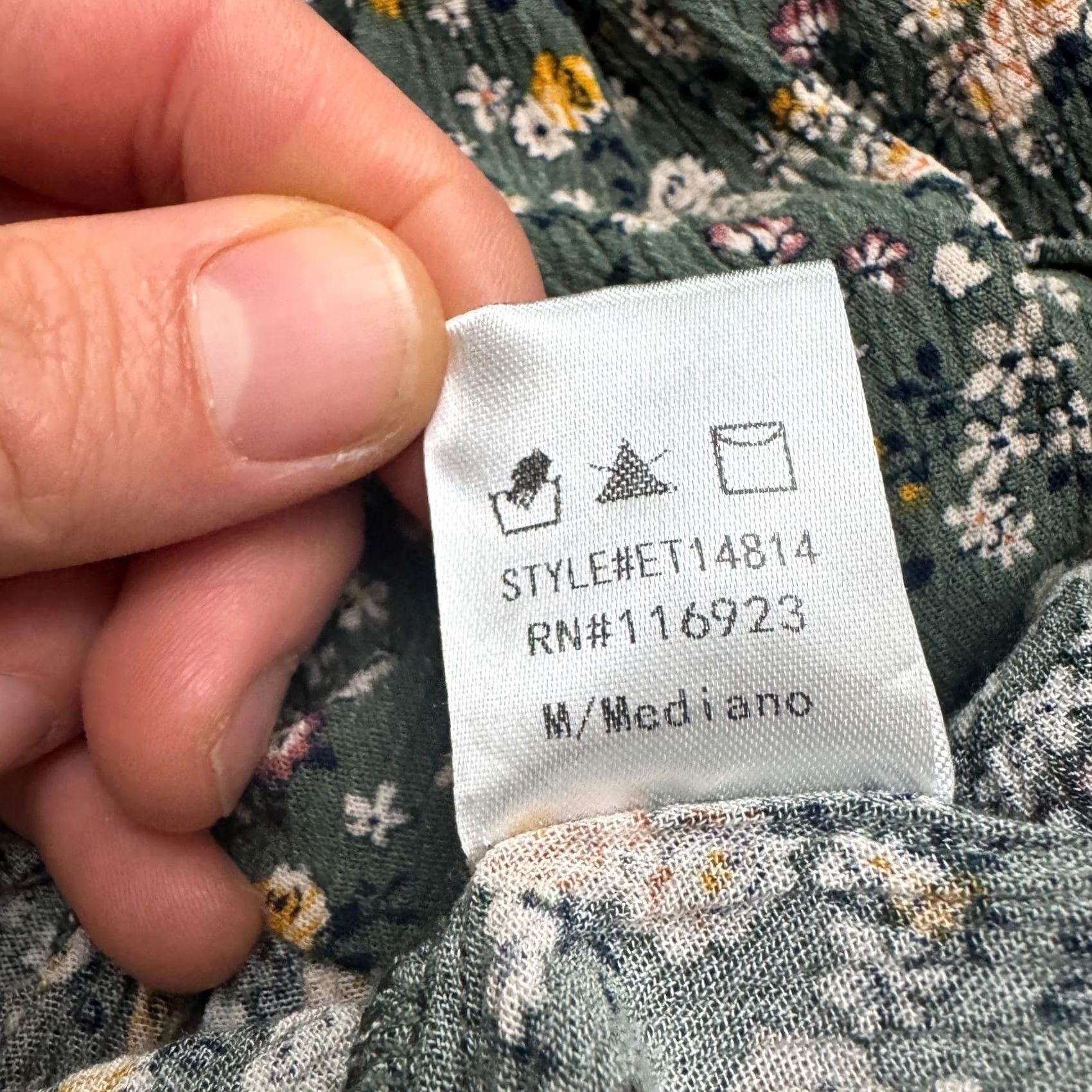 Vintage Easel Green Floral Spaghetti Rayon Sundress Womens Medium Midi? Size L / US 10 / IT 46 - 7 Thumbnail