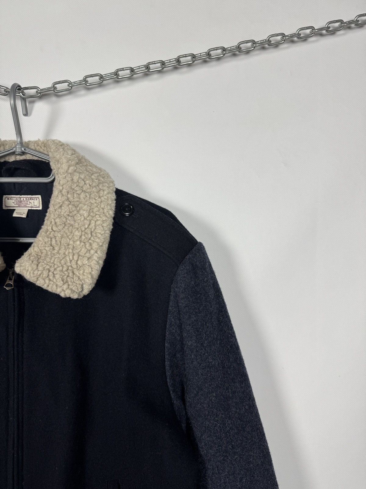 Wallace & Barnes Wallace Barnes Wool Bomber Jacket Sherpa Collar Warm Size L Size US L / EU 52-54 / 3 - 2 Thumbnail