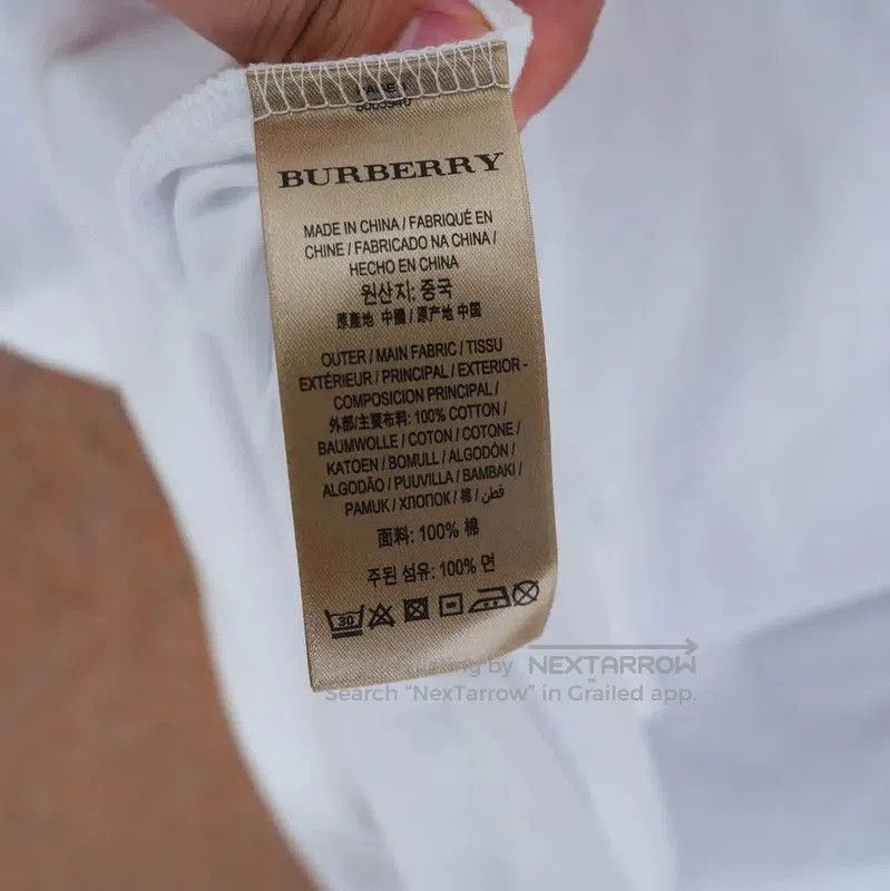Burberry Burberry White Embroidered Logo Short Sleeve T. Size US L / EU 52-54 / 3 - 5 Thumbnail