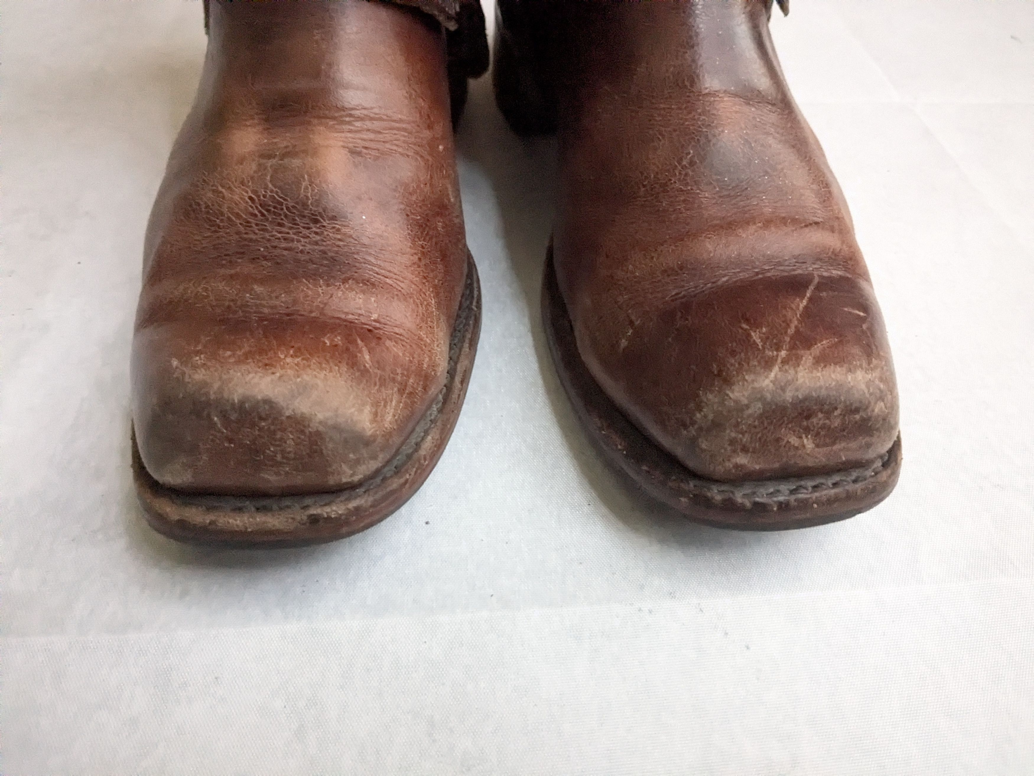 Frye Frye Harness Brown Leather 7.5 M Leather Buckle Punk Size US 7.5 / EU 40-41 - 4 Thumbnail