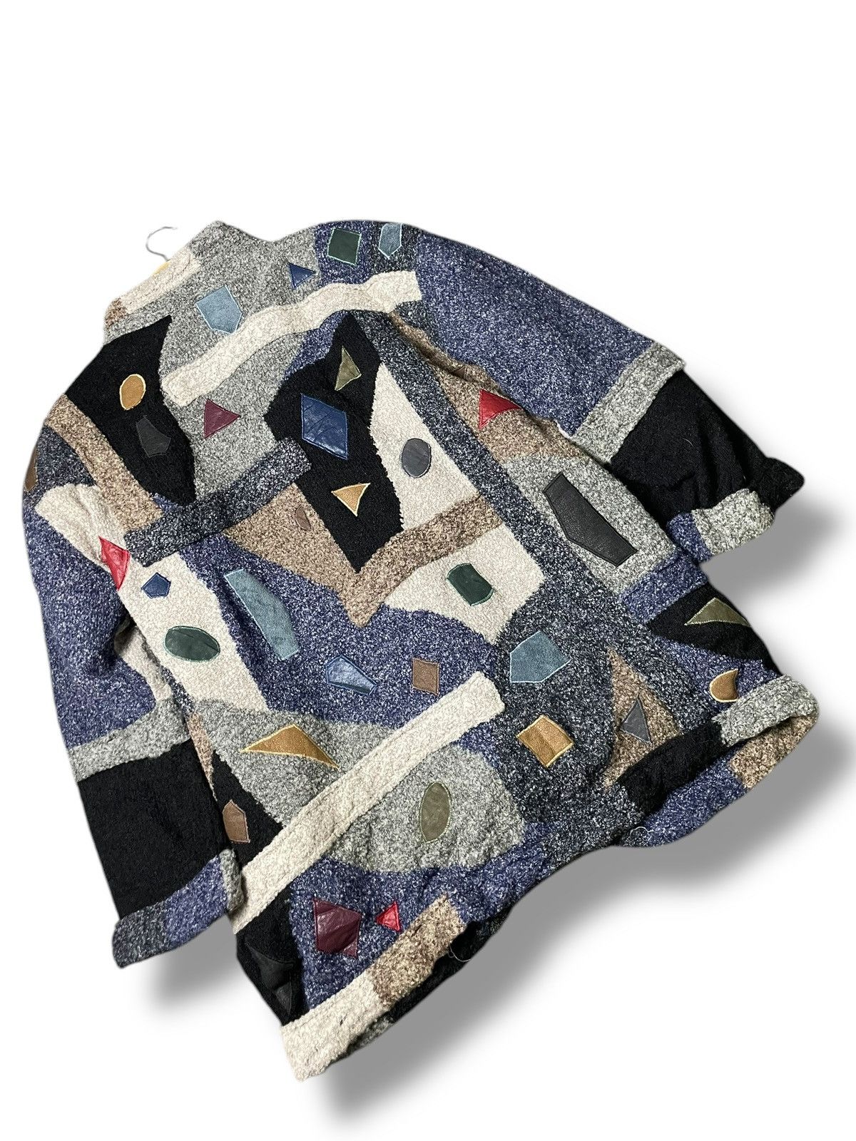 Japanese Brand × Vintage KARINCA Brand Knit-wool Abstract Jacket (73) Size US M / EU 48-50 / 2 - 9 Thumbnail