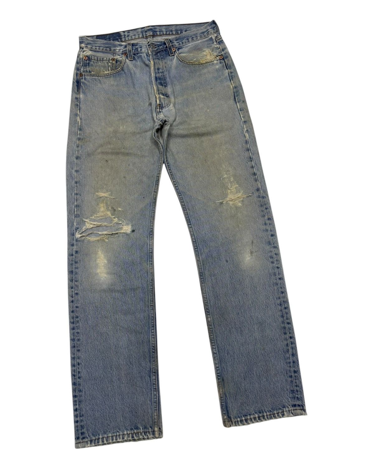 Levi's Vintage LEVIS 501 Kurt Cobain Distressed Denim Jeans Style Size US 31 - 5 Thumbnail
