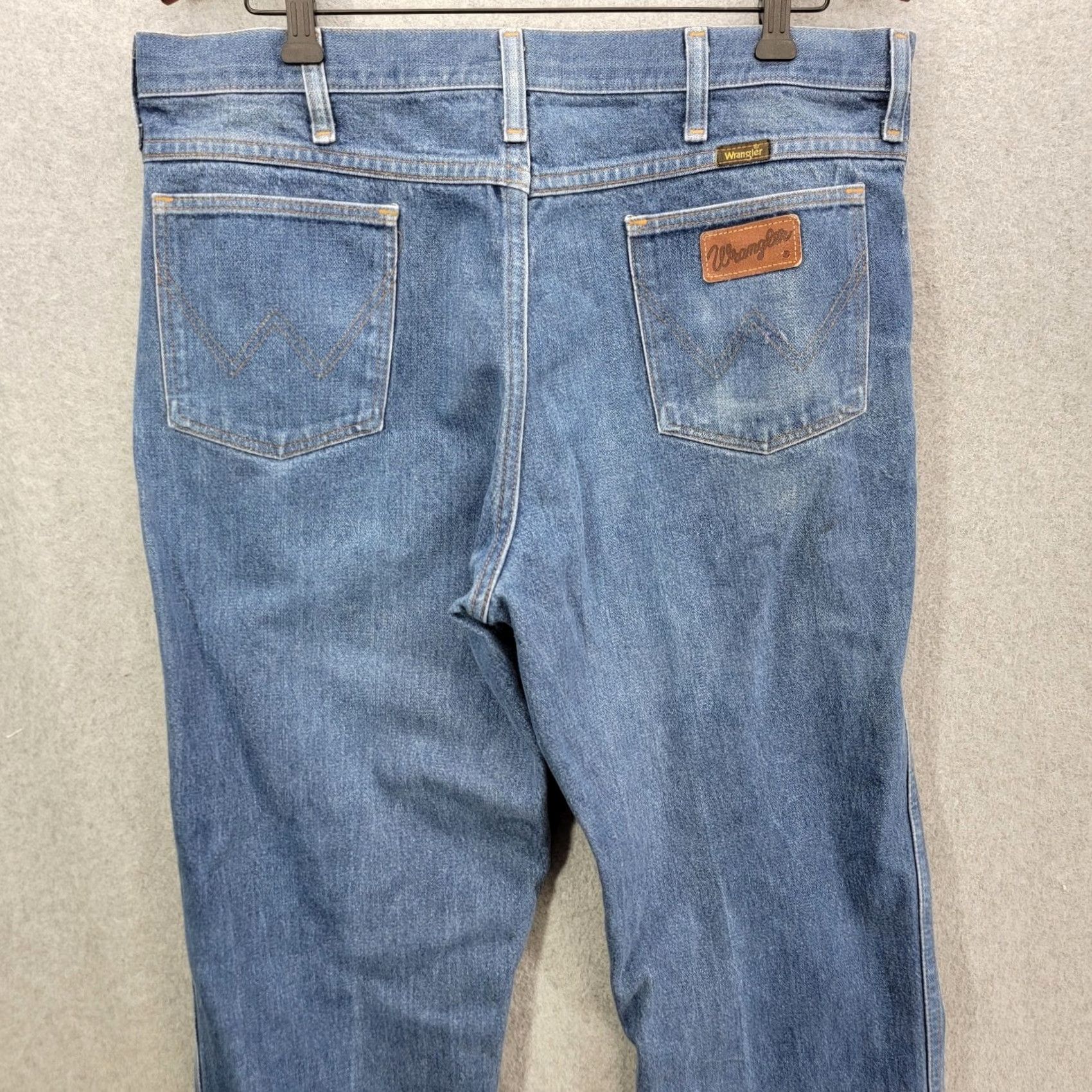 Wrangler Wrangler Jeans Bootcut 38 x 33 Denim Cowboy Western 945NAV Men’s Regular Blue Denim Size 38 33 Boots Cowboy Western Workwear Jeans Mens Size US 38 / EU 54 - 7 Thumbnail