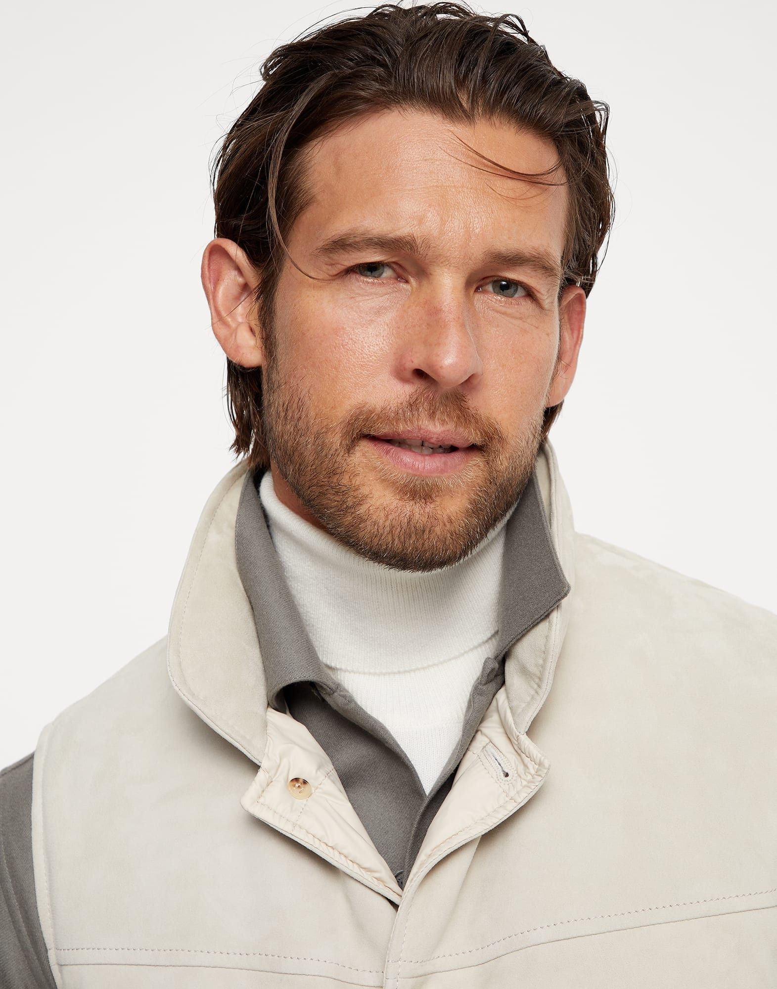 Brunello Cucinelli o1la1rc1a0925 Padded Leather Vest in Ivory Size US S / EU 44-46 / 1 - 3 Thumbnail