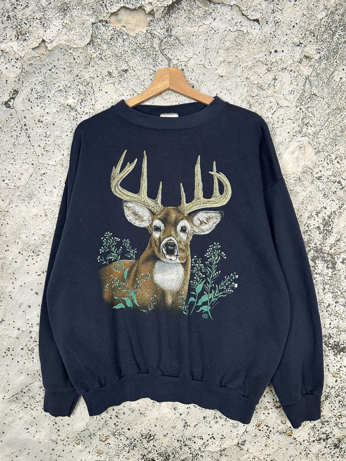 Vintage Vintage Deer Hunting Boxy Crewneck 90s Sweatshirt Size US XL / EU 56 / 4 - 1 Thumbnail