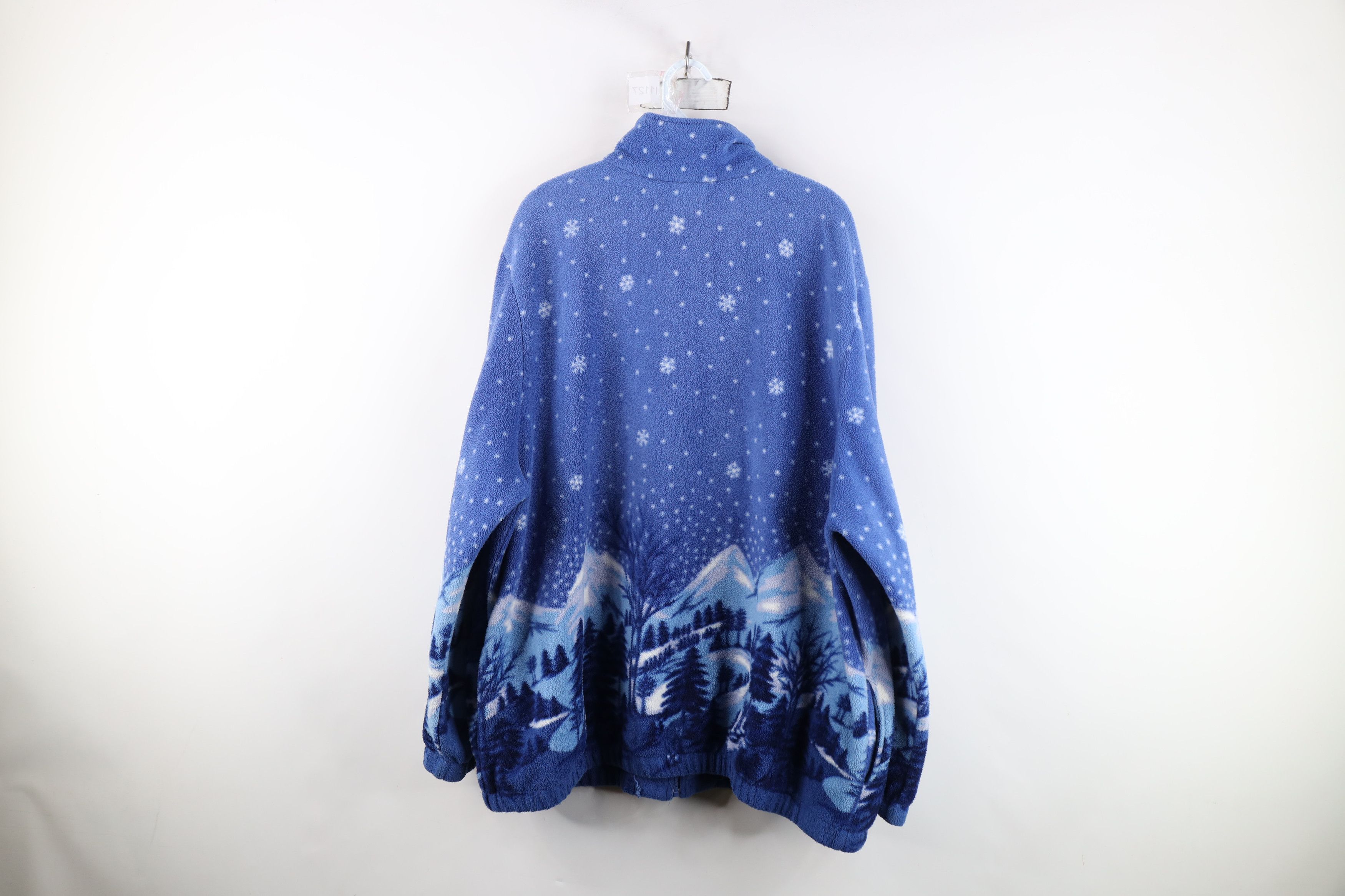 Vintage Vintage 90s Streetwear Mountain All Over Print Fleece Jacket Size XXL / US 16-18 / IT 52-54 - 11 Thumbnail