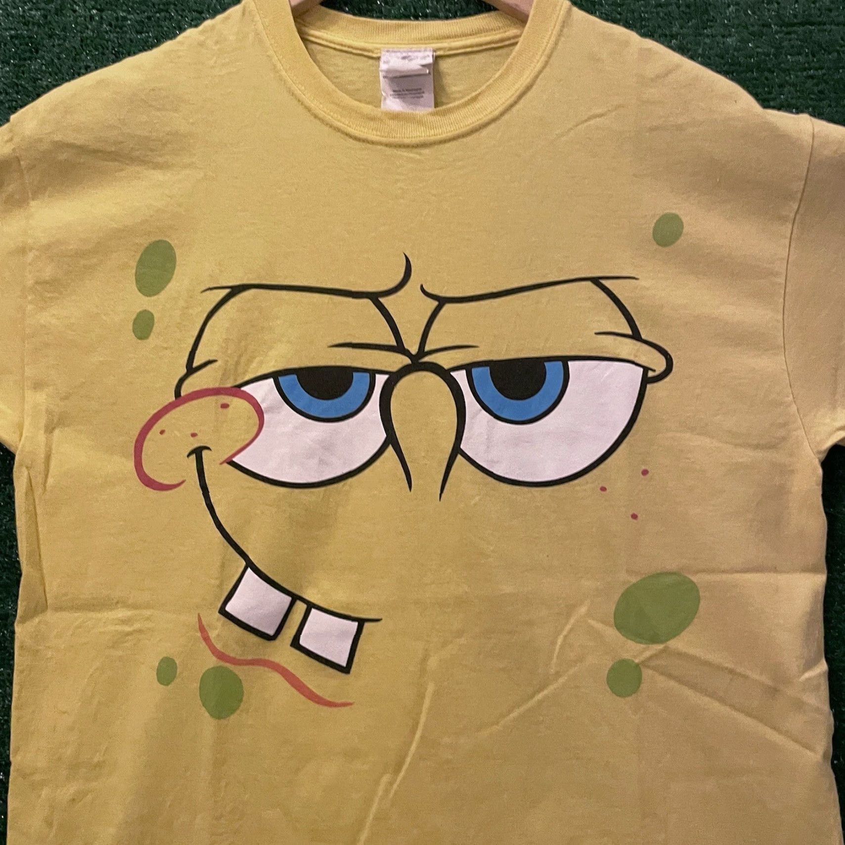 Nickelodeon Nickelodeon Spongebob Shirt Mens M T-Shirt Universal Studios Logo Yellow Cotton Short Sleeve Crew Neck Size US M / EU 48-50 / 2 - 2 Thumbnail
