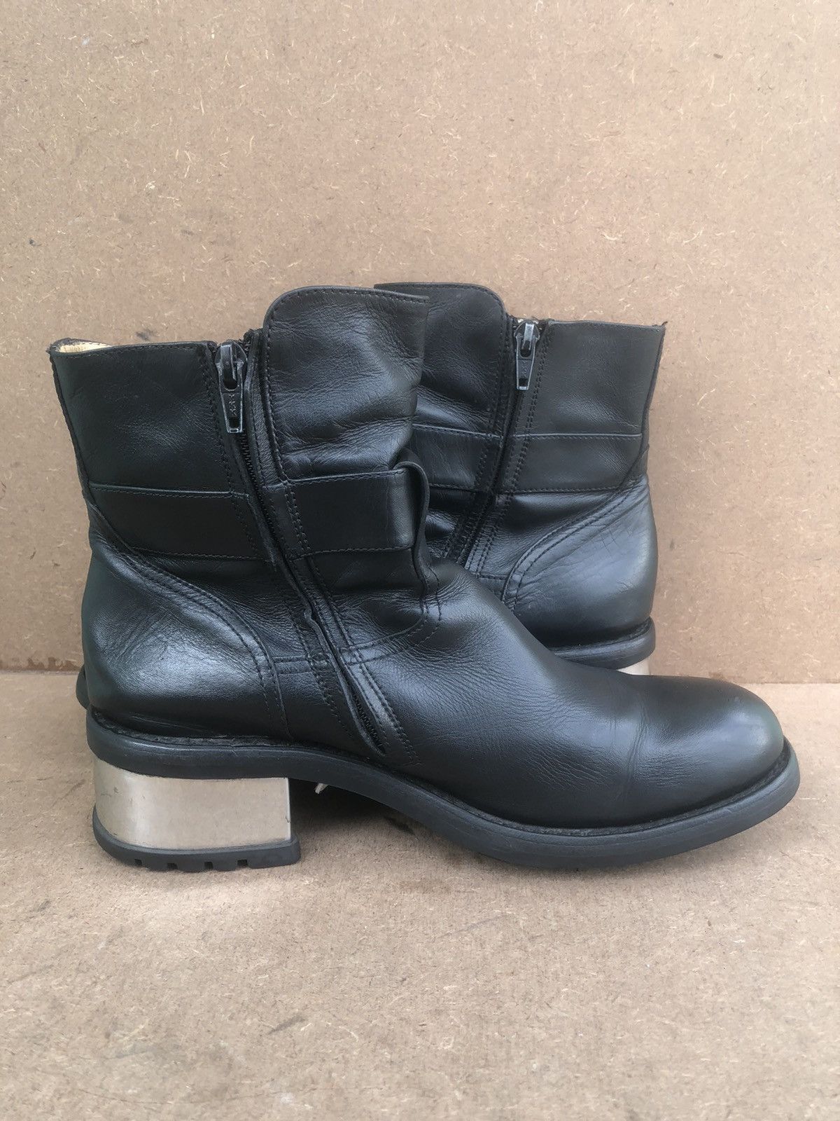 Designer Freelance Black Calfskin Leather Women’s Boots Size US 9 / IT 39 - 7 Thumbnail