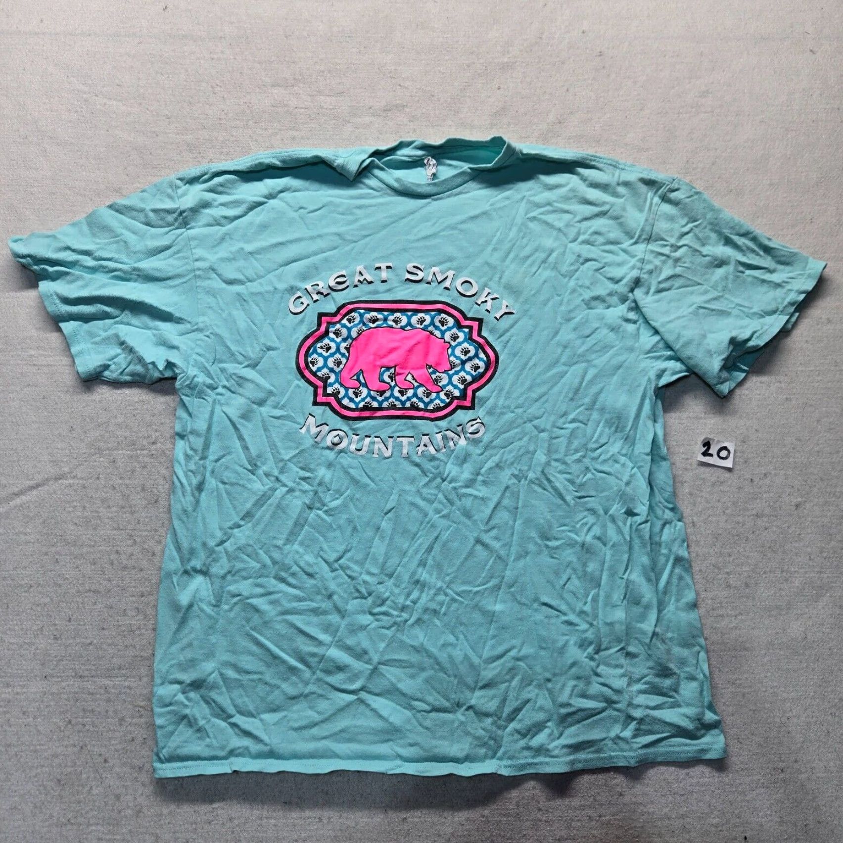 Fruit Of The Loom VINTAGE Fruit of the Loom Graphic T-Shirt Unisex Adults 2XL Green Blue Smoky Mountains Gatlinburg Pigeon Forge TN Size US XXL / EU 58 / 5 - 2 Thumbnail