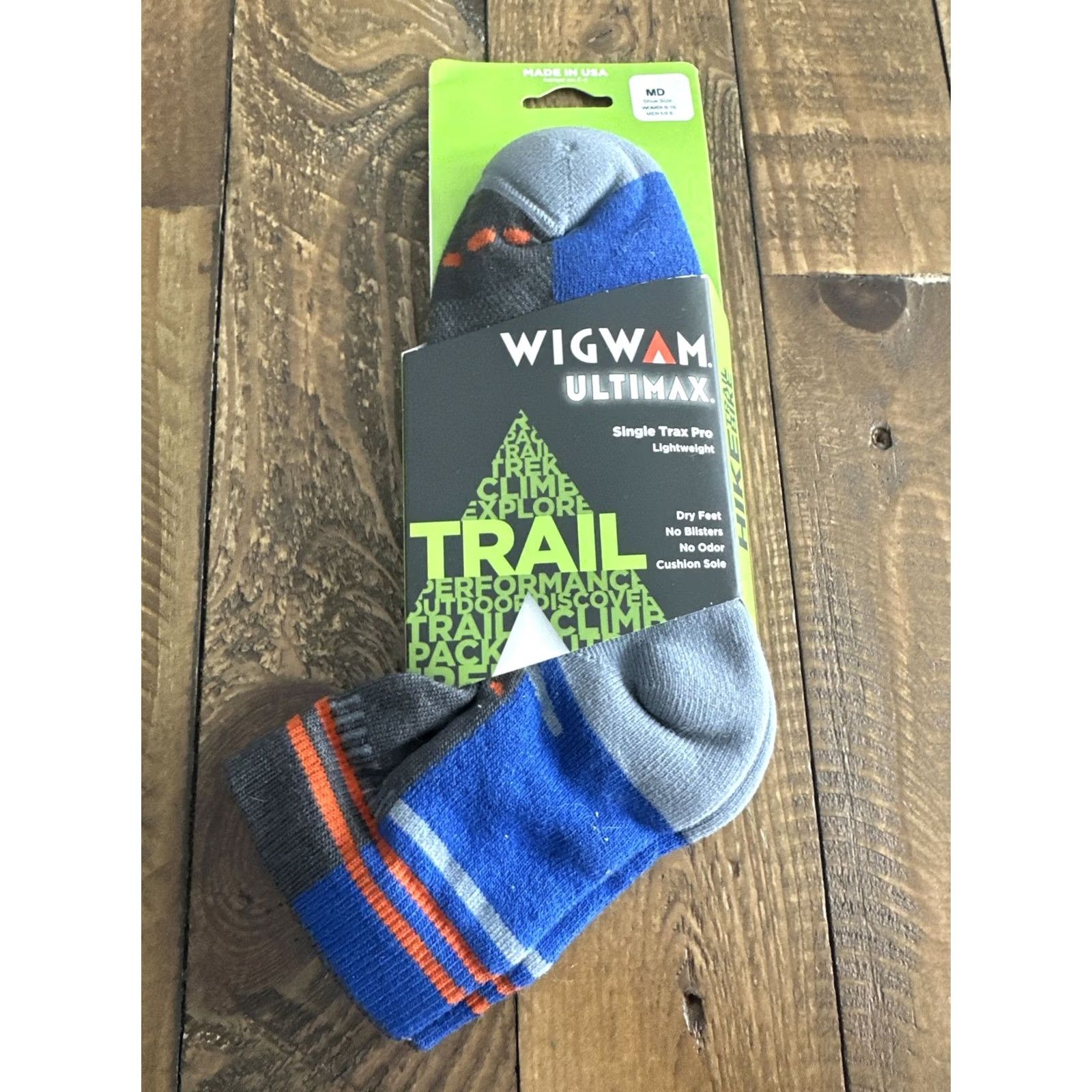 Vintage Wigwam Ultimax Single Track Pro Lightweight Mid Crew Socks Unisex M Pink Trail Socks Size ONE SIZE - 2 Thumbnail