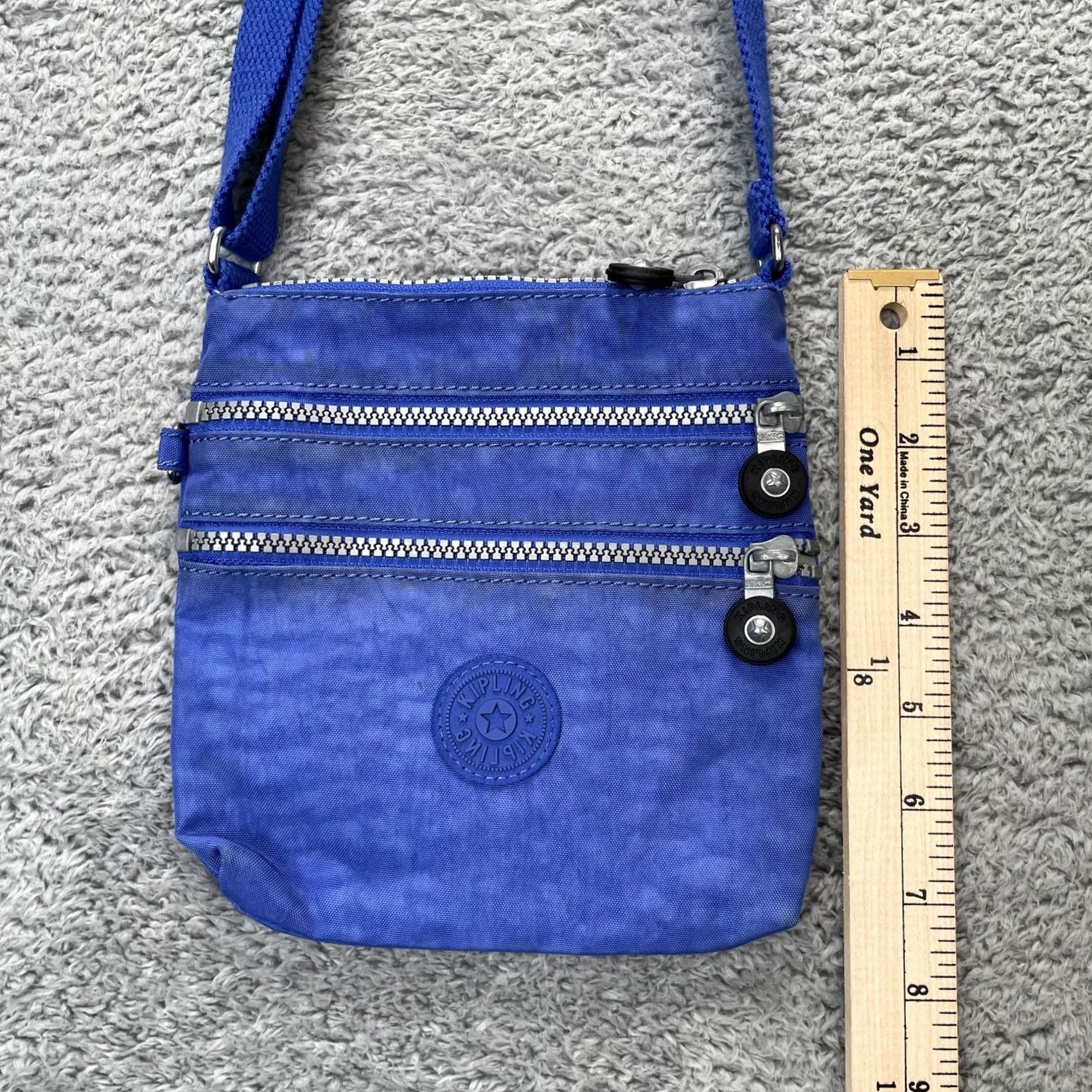 Vintage Kipling Bag Womens Blue Small Crossbody Purse Adjustable Strap Two Zip Pockets Crossbody Bag Womens Blue Small Kipling Adjustable Strap Zip Pockets Size ONE SIZE - 7 Thumbnail