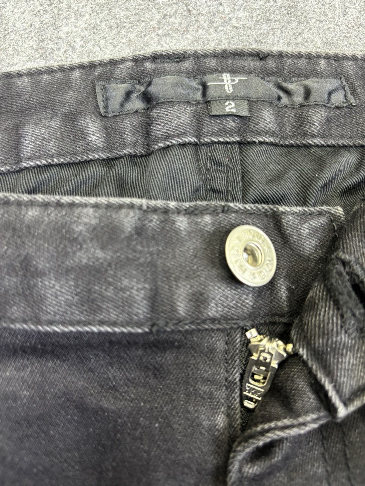 NO ID 💥Biker Denim💥No ID Biker Style Zipper Skinny Denim K28 Size US 33 - 7 Thumbnail