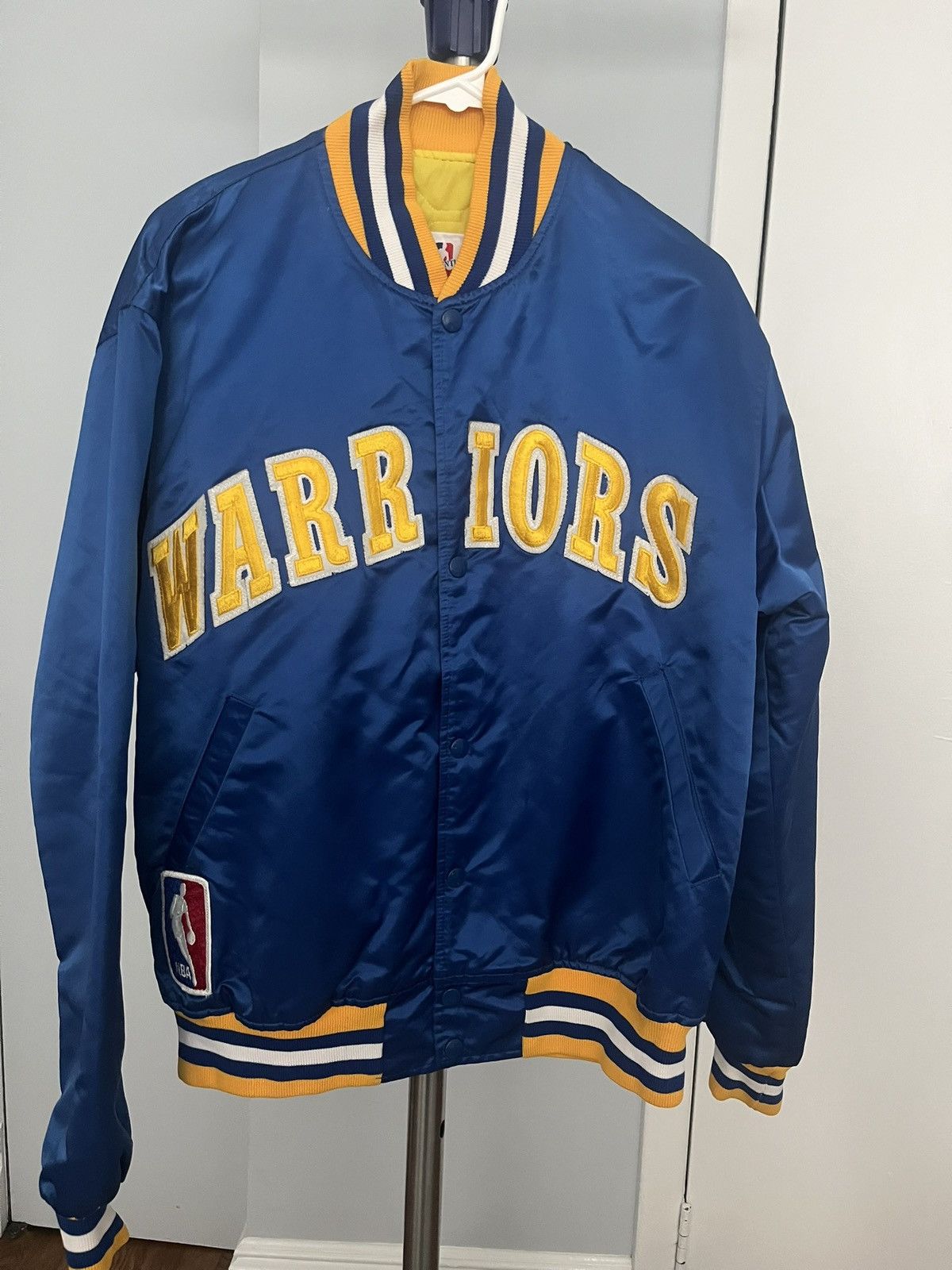 VINTAGE Starter Golden State Warriors Bomber Jacket Size L