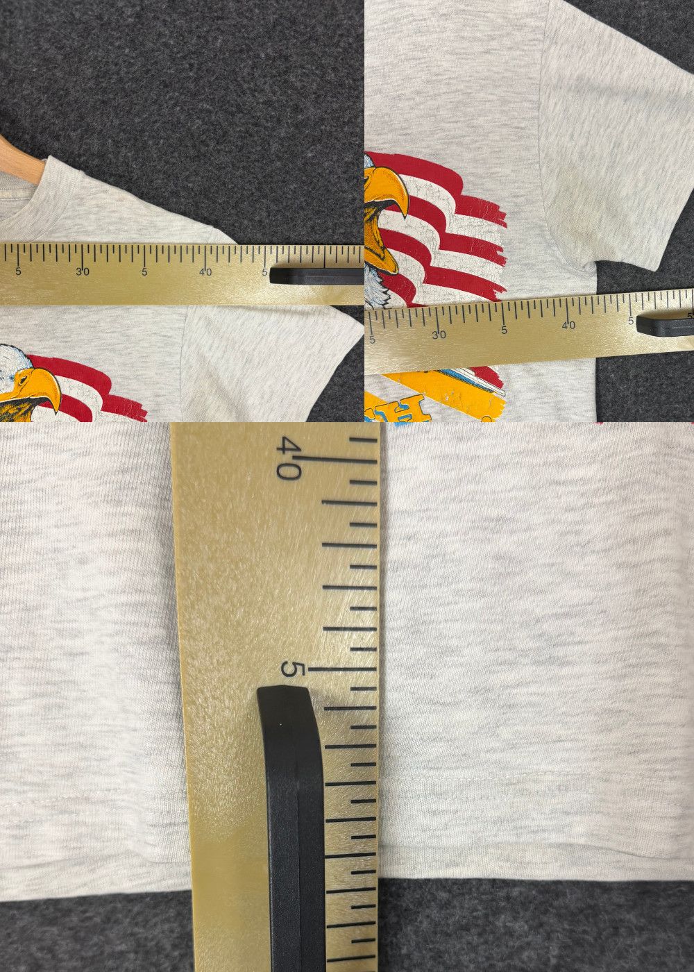 vtg 90s Can't Touch This Eagle Fighter Jet USA Made Tee image 5