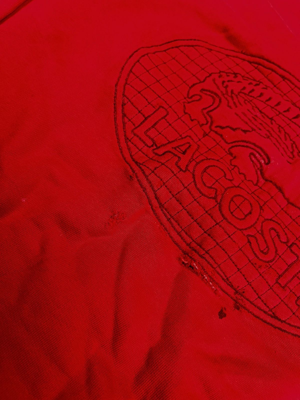 Lacoste Lacoste distressed sweatshirt vintage made France Size US L / EU 52-54 / 3 - 5 Thumbnail