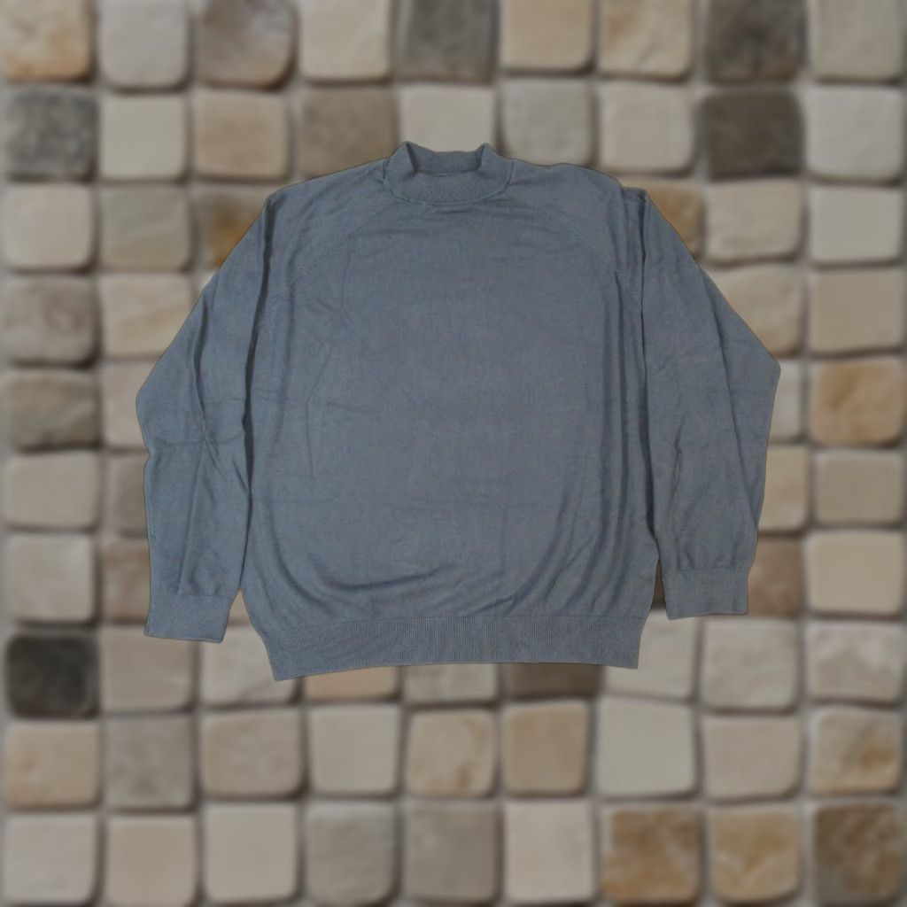Zara VINTAGE Zara Sweater Pullover Women Medium Gray Knit 90s Mock Neck Long Sleeve Size M / US 6-8 / IT 42-44 - 1 Thumbnail
