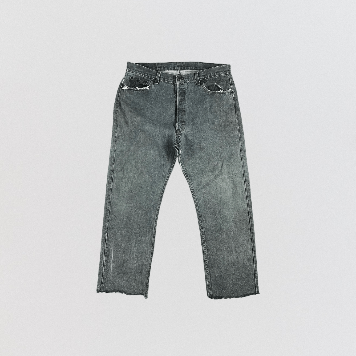Levi's 80s Vintage Levis 501 Faded Black Jeans-JM2182 Size US 37 - 1 Thumbnail