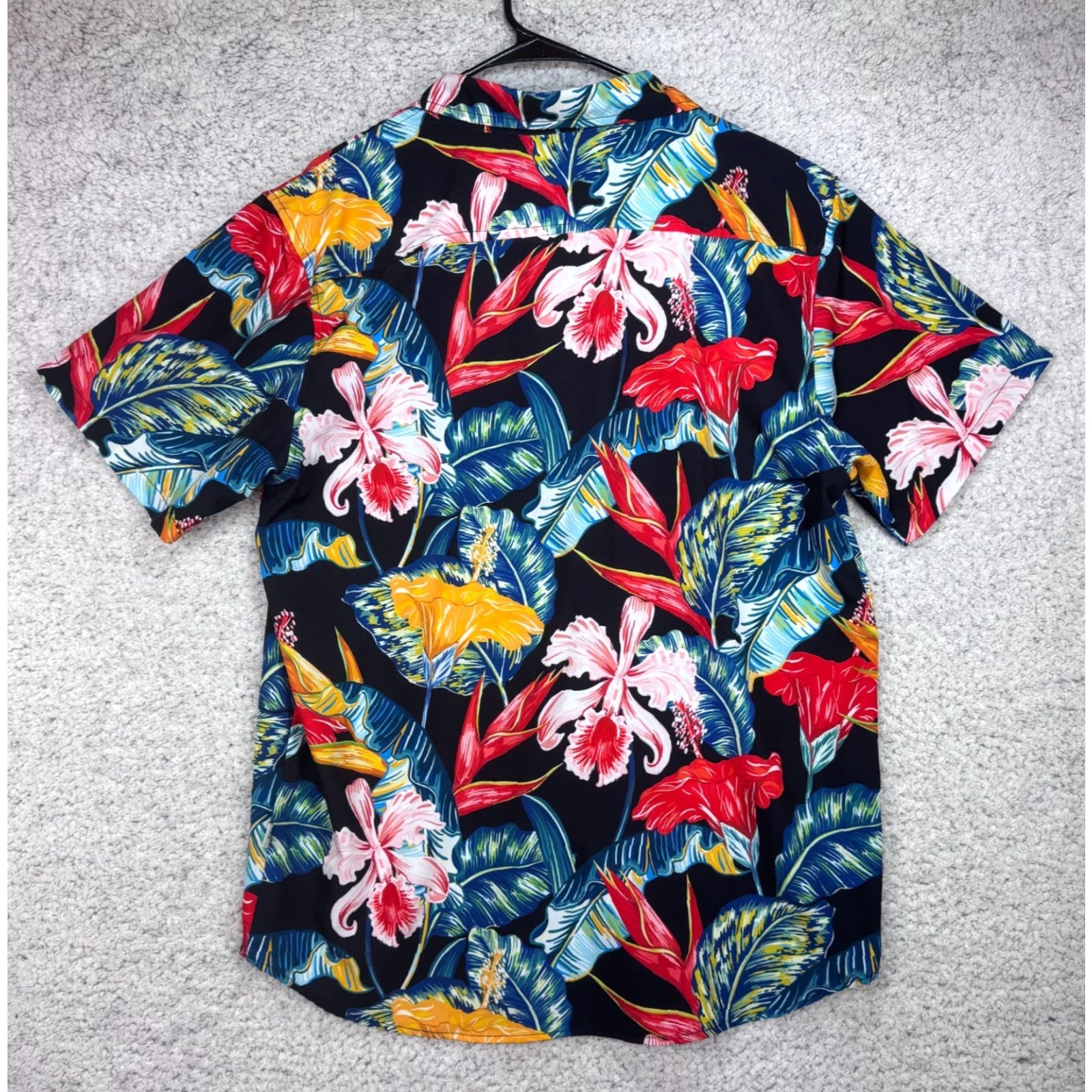 Vintage Beautiful Giant Hawaiian Floral Short Sleeve Button Casual Shirt Men's L Size US L / EU 52-54 / 3 - 3 Thumbnail