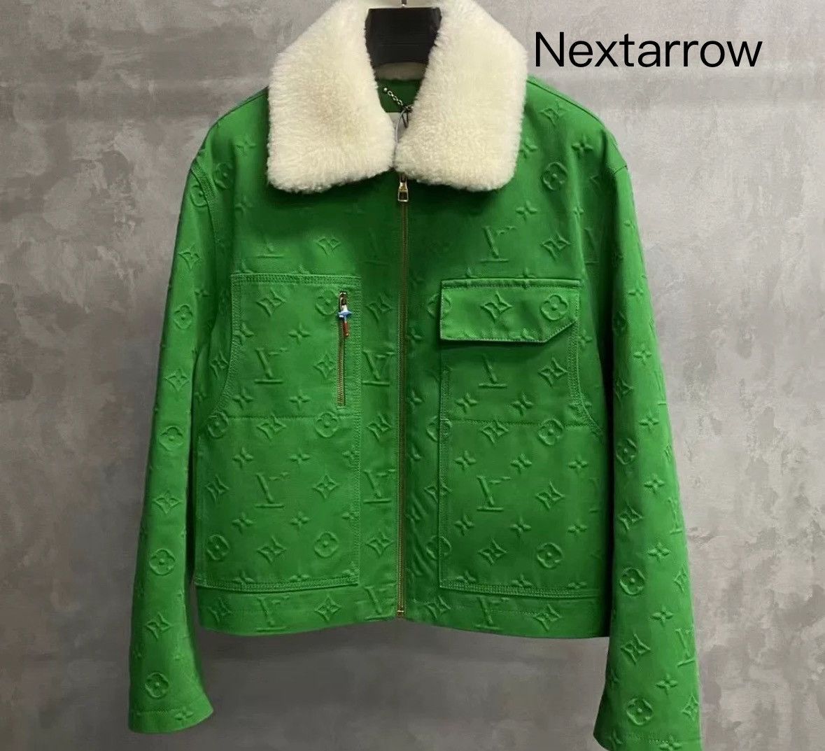 Louis Vuitton Louis Vuitton full print logo lamb fur collar jacket Size US M / EU 48-50 / 2 - 1 Thumbnail