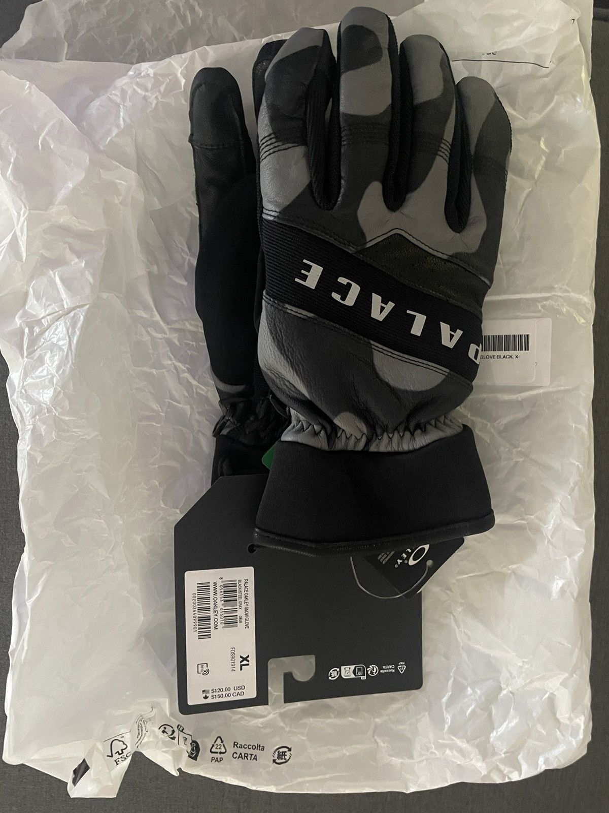 Oakley × Palace Palace Oakley Snow Gloves Size ONE SIZE - 3 Thumbnail