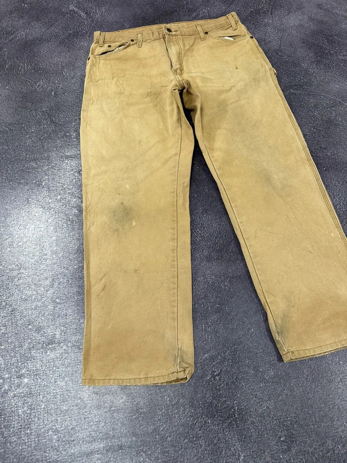 Dickies × Vintage Vintage Dickies Y2K Mustard Work American Hype Pants Jeans Size US 36 / EU 52 - 5 Thumbnail