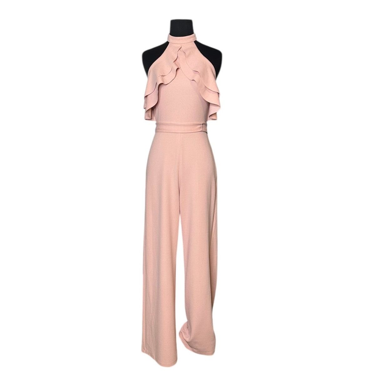 Anthropologie Avec les Filles halter neck ruffled jumpsuit size 2 Size 26" / US 2 / IT 38 - 15 Thumbnail