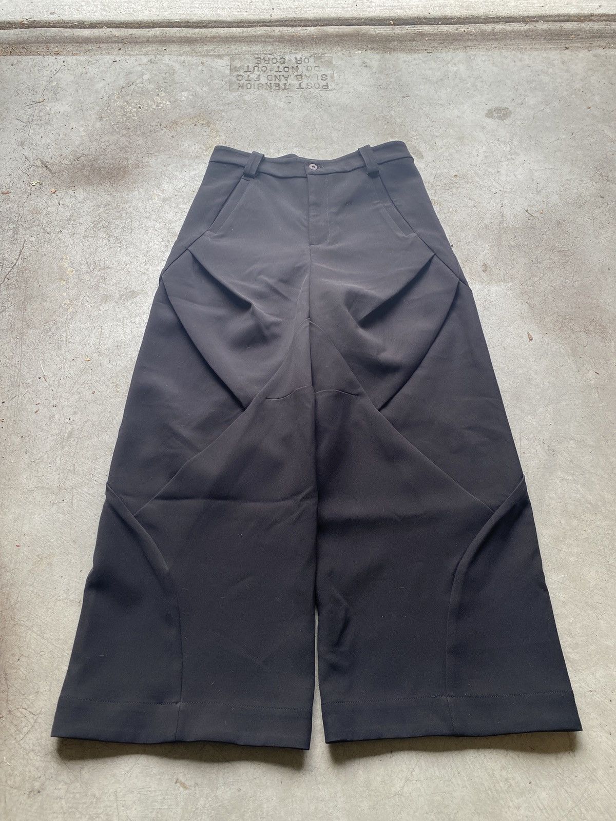 image of Balenciaga x Marni Baovicto Wide Leg Trousers in Black, Men's (Size 36)