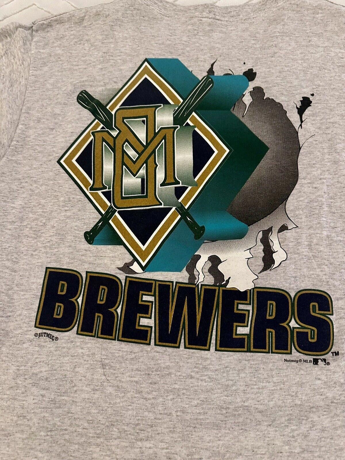 Nutmeg Vintage Milwaukee Brewers Nutmeg Shirt Size Large Size ONE SIZE - 9 Thumbnail
