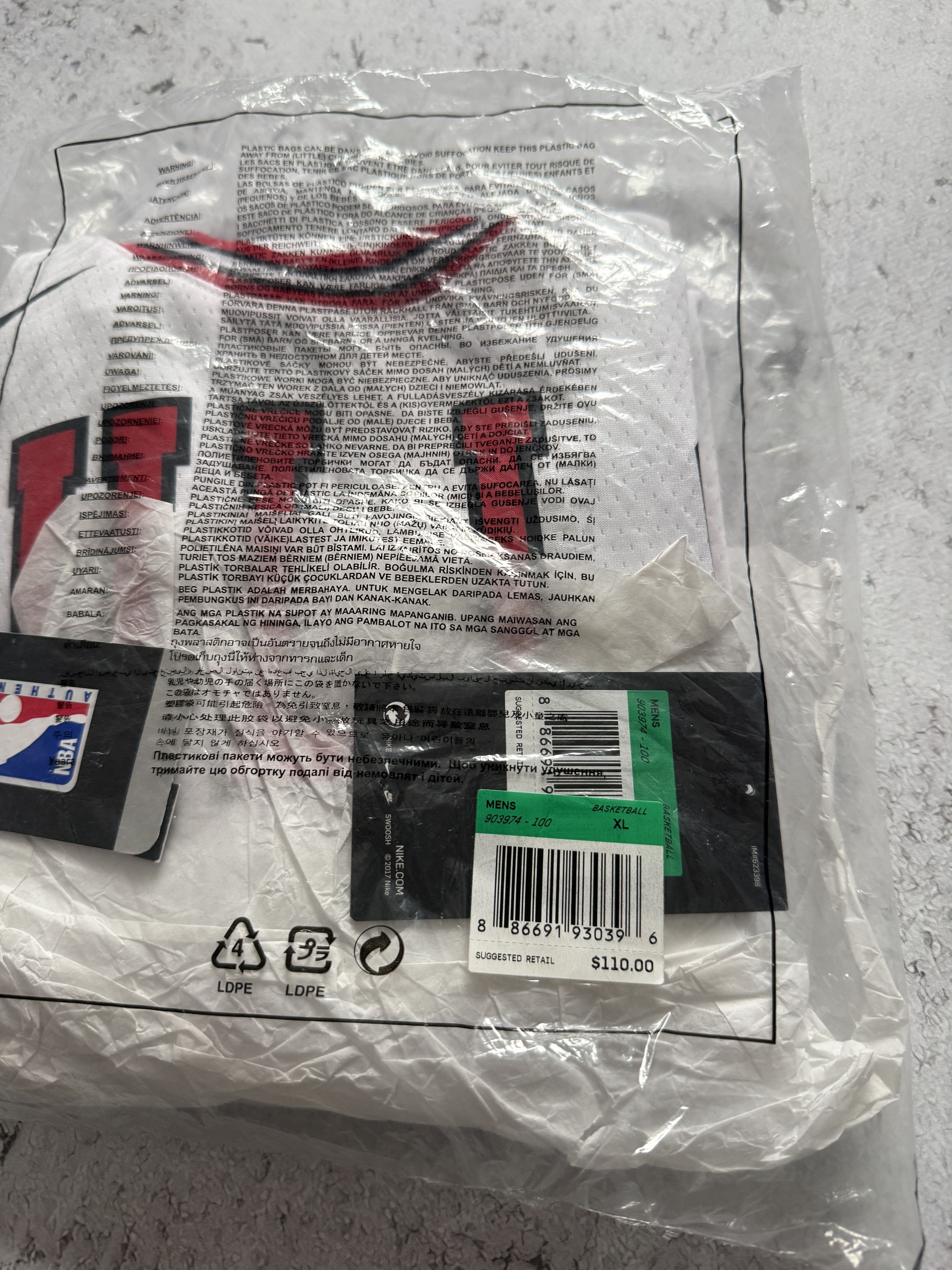 Nike Chicago Bulls Authentic Blank Jersey DRI FIT NIKE XL Size US XL / EU 56 / 4 - 11 Thumbnail