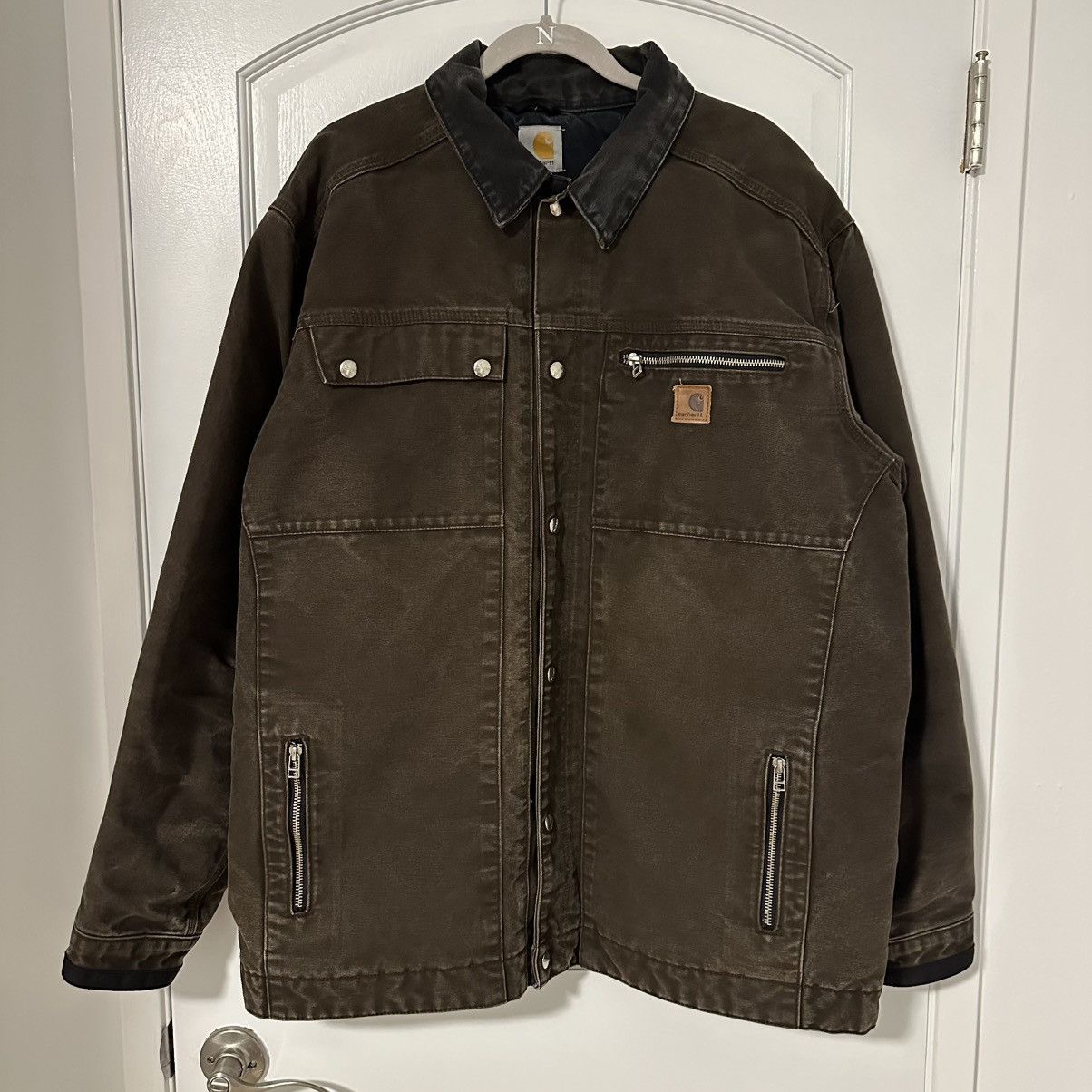 Carhartt Carhartt J285 WAL Multi-Pocket Quilt-Lined Jacket, Walnut Size US XXL / EU 58 / 5 - 1 Thumbnail