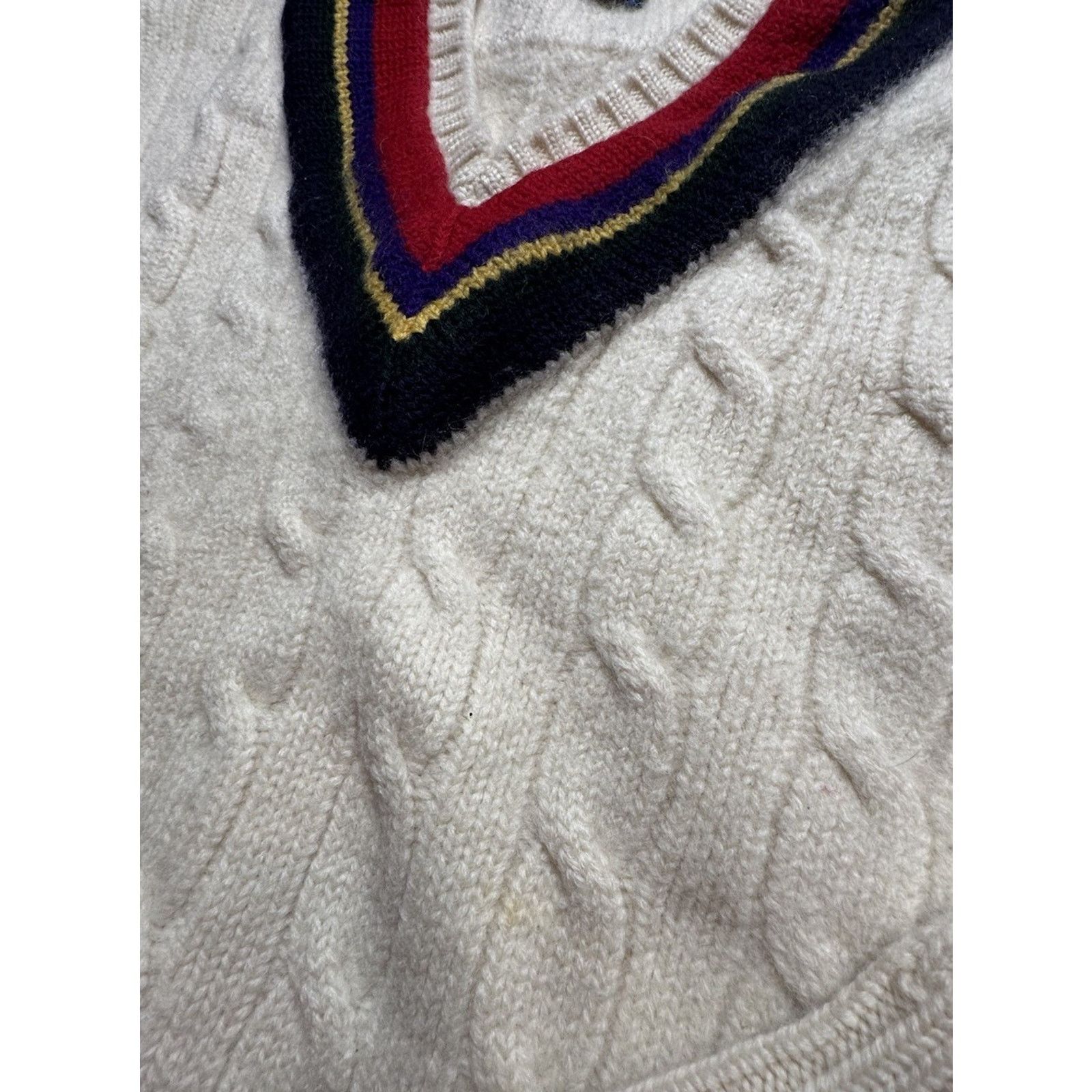 Polo Ralph Lauren Vintage 1980s Polo Ralph Lauren Wool Tennis Sweater Large Size US L / EU 52-54 / 3 - 15 Thumbnail