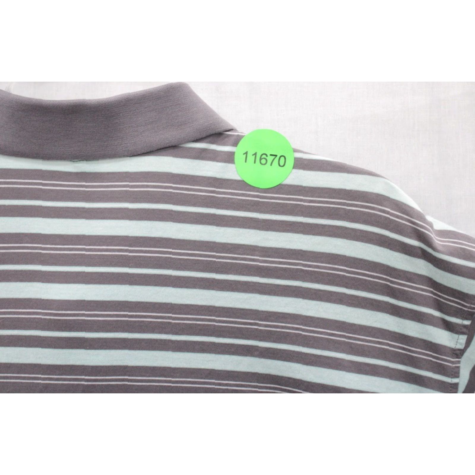 Peter Millar Peter Millar Polo Shirt Mens 2XL Gray Green Striped Cotton Golf Preppy Shirt Size US XXL / EU 58 / 5 - 6 Thumbnail