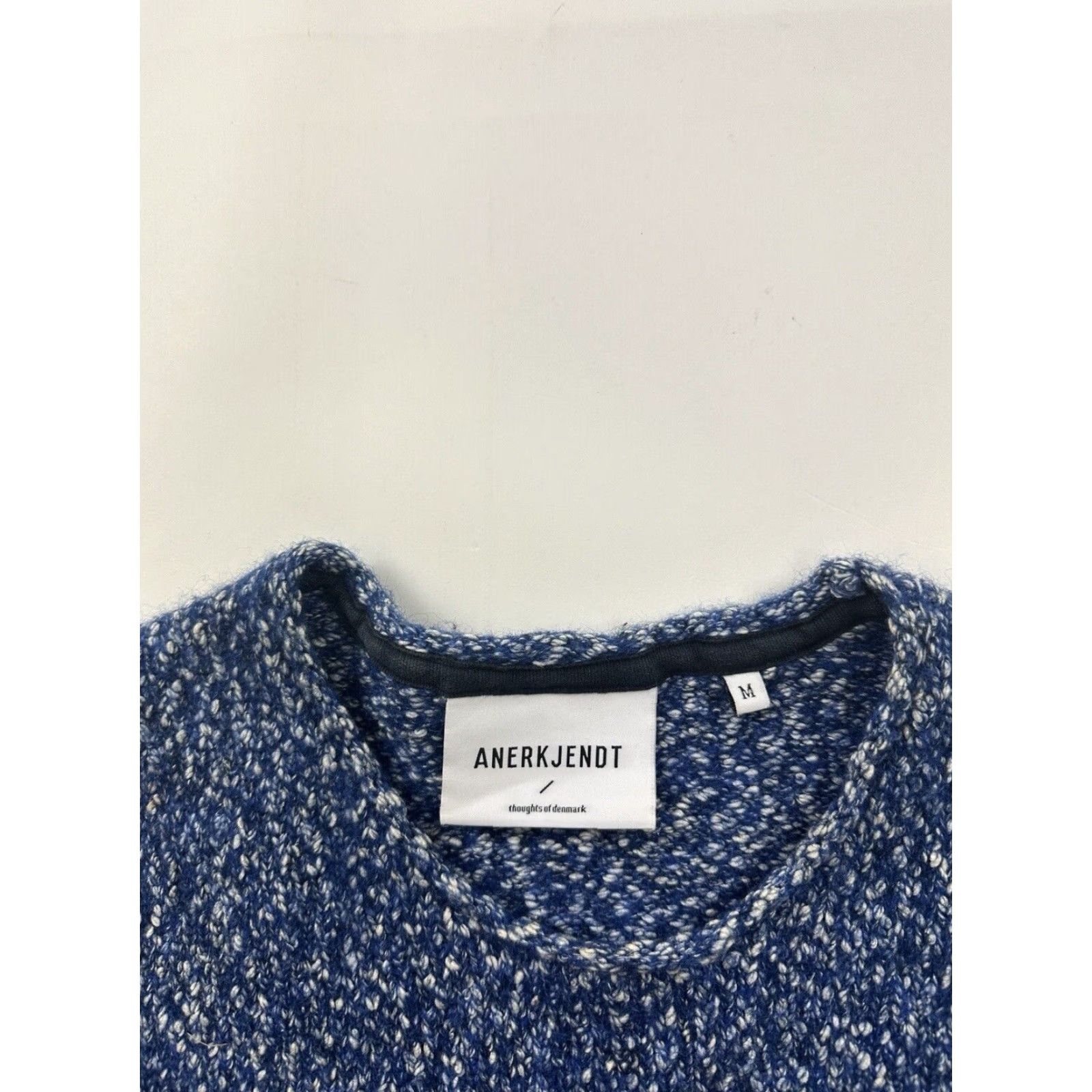 Anerkjendt Anerkjendt Blue Cotton Wool Blend Pullover Sweater Mens Medium Size US M / EU 48-50 / 2 - 5 Thumbnail