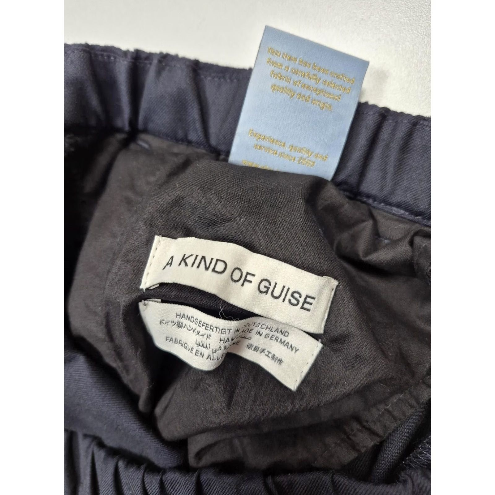 A Kind Of Guise VINTAGE A Kind Of Guise Dress Pants Mens 36x30 Blue Wool Elastic Waist Lined Germany Size US 36 / EU 52 - 5 Thumbnail