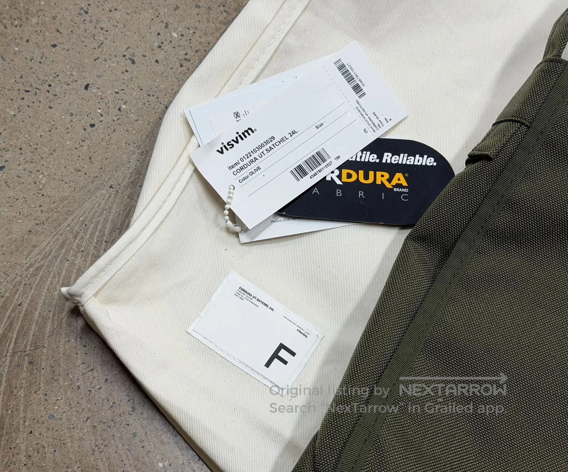 Visvim Visvim Cordura Satchel Bag in Olive. Size ONE SIZE - 2 Thumbnail