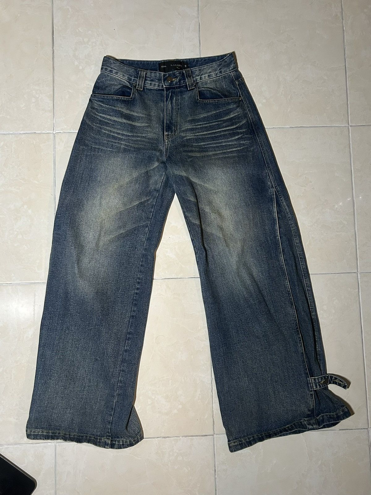 Other Baliang Flared Sand-washed/faded Flared Jeans Size US 33 - 1 Thumbnail