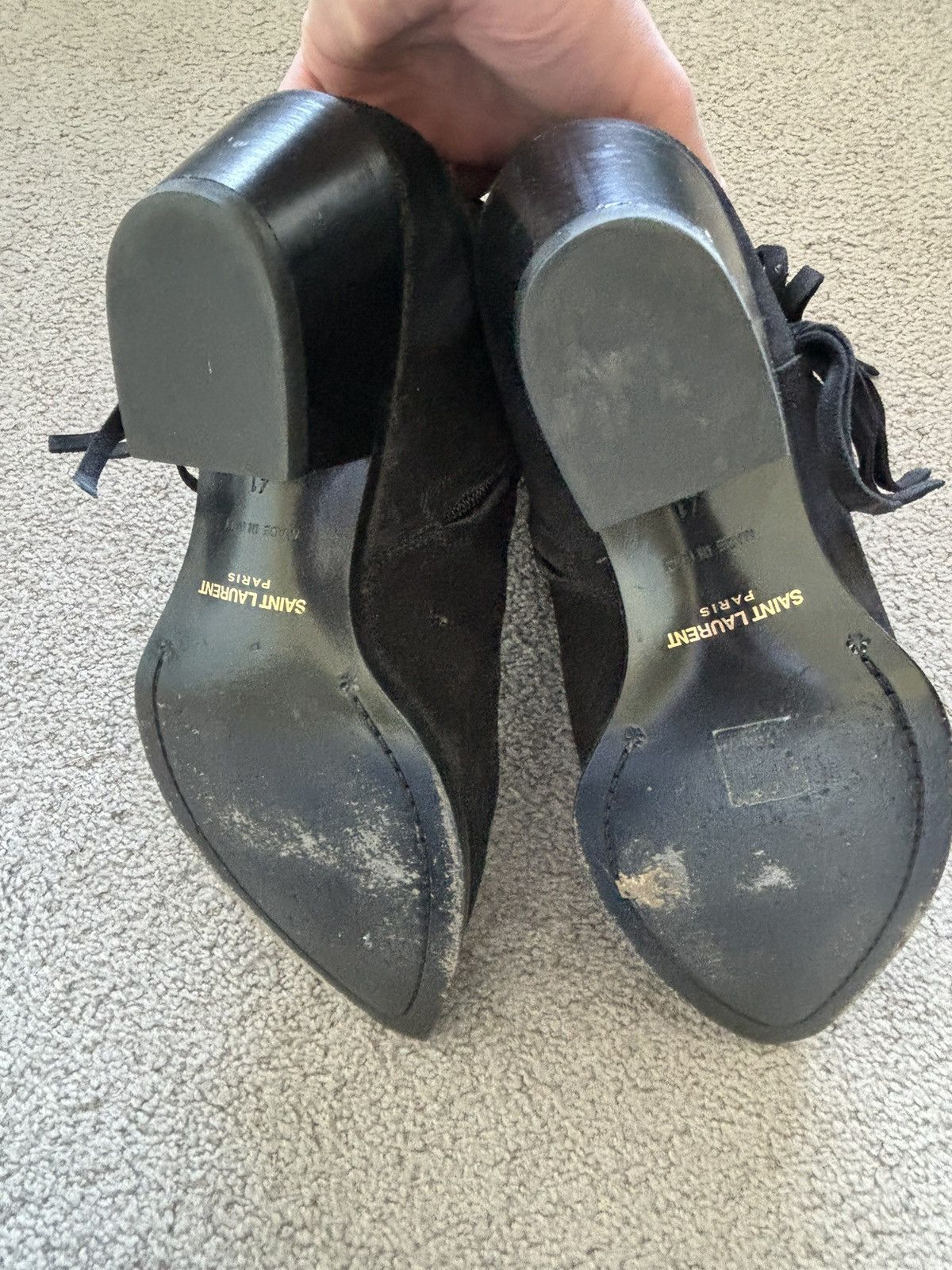 Saint Laurent Paris Saint Laurent Black Fringed Lukas Boots Size US 8 / EU 41 - 7 Thumbnail