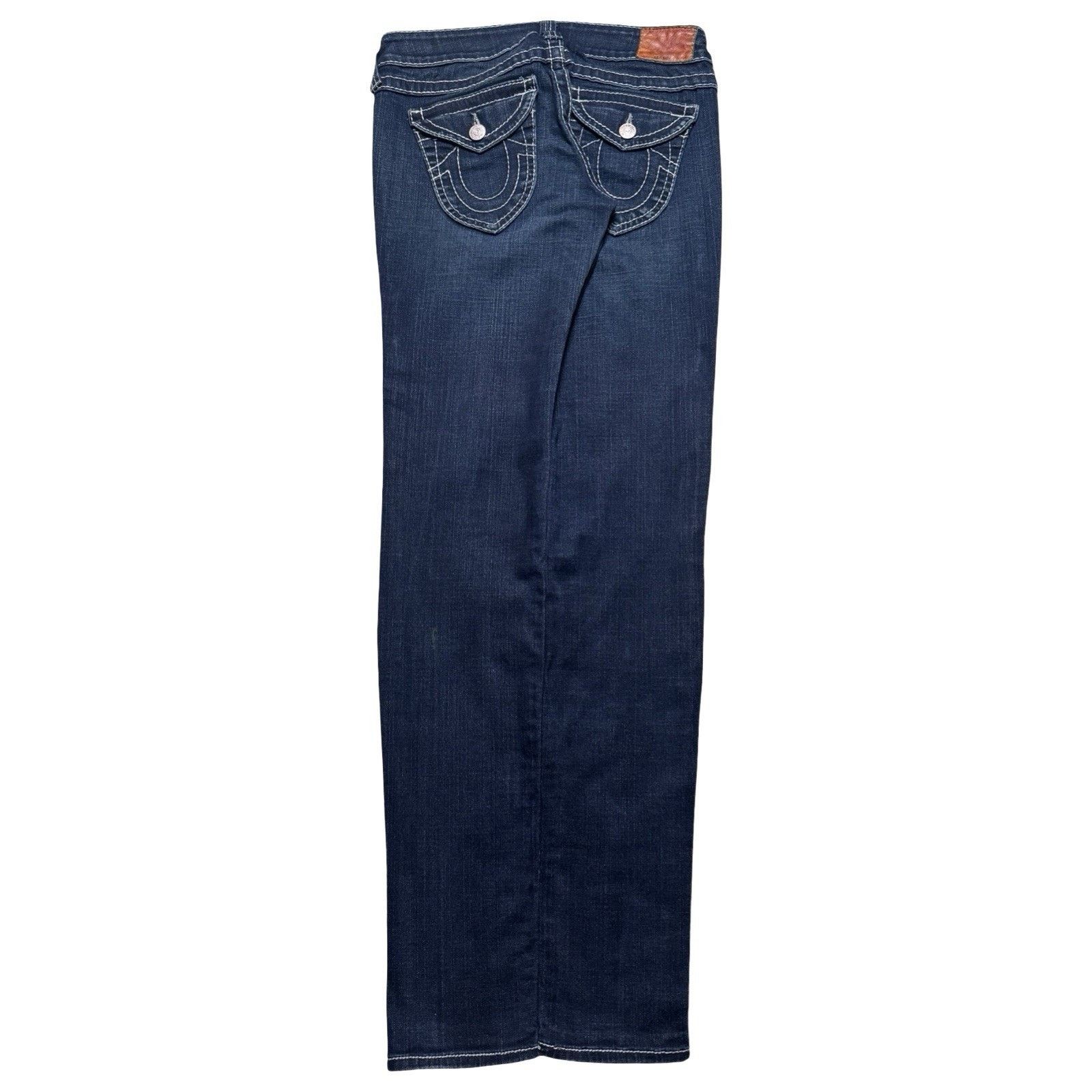 True Religion True Religion Julie Big T Jeans Womens 29 Low Rise Dark Wash Size 29" - 1 Thumbnail