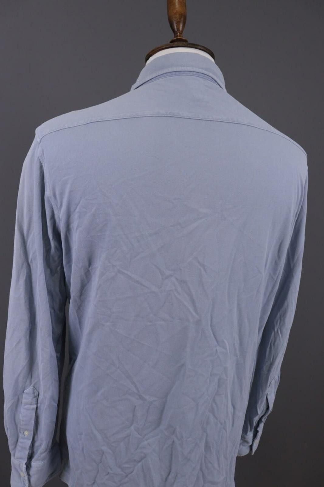 Designer Boggi Milano Italian Style Blue Down Dress Shirt Size 39 Size US M / EU 48-50 / 2 - 11 Thumbnail