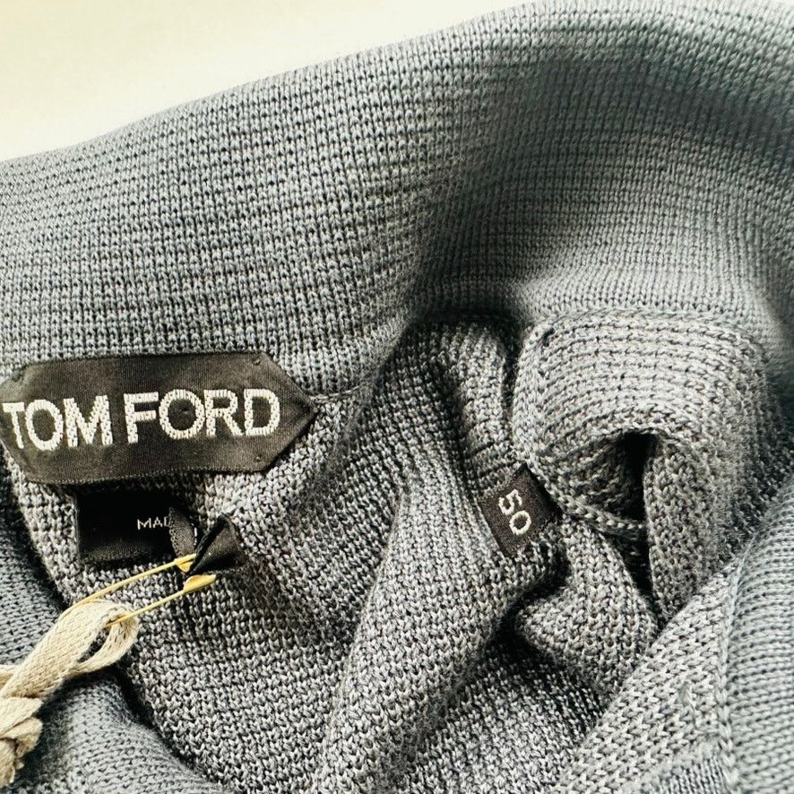 Tom Ford TOM FORD Long Sleeve Polo Silk Cotton NEW Size 50 Blue Grey Size US M / EU 48-50 / 2 - 5 Thumbnail