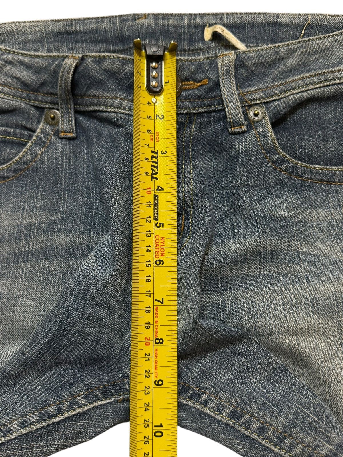 Hysteric Glamour Vintage Y2K Japanese Brand Blue Faded Whisker Wide Leg Flare Size US 30 / EU 46 - 12 Thumbnail