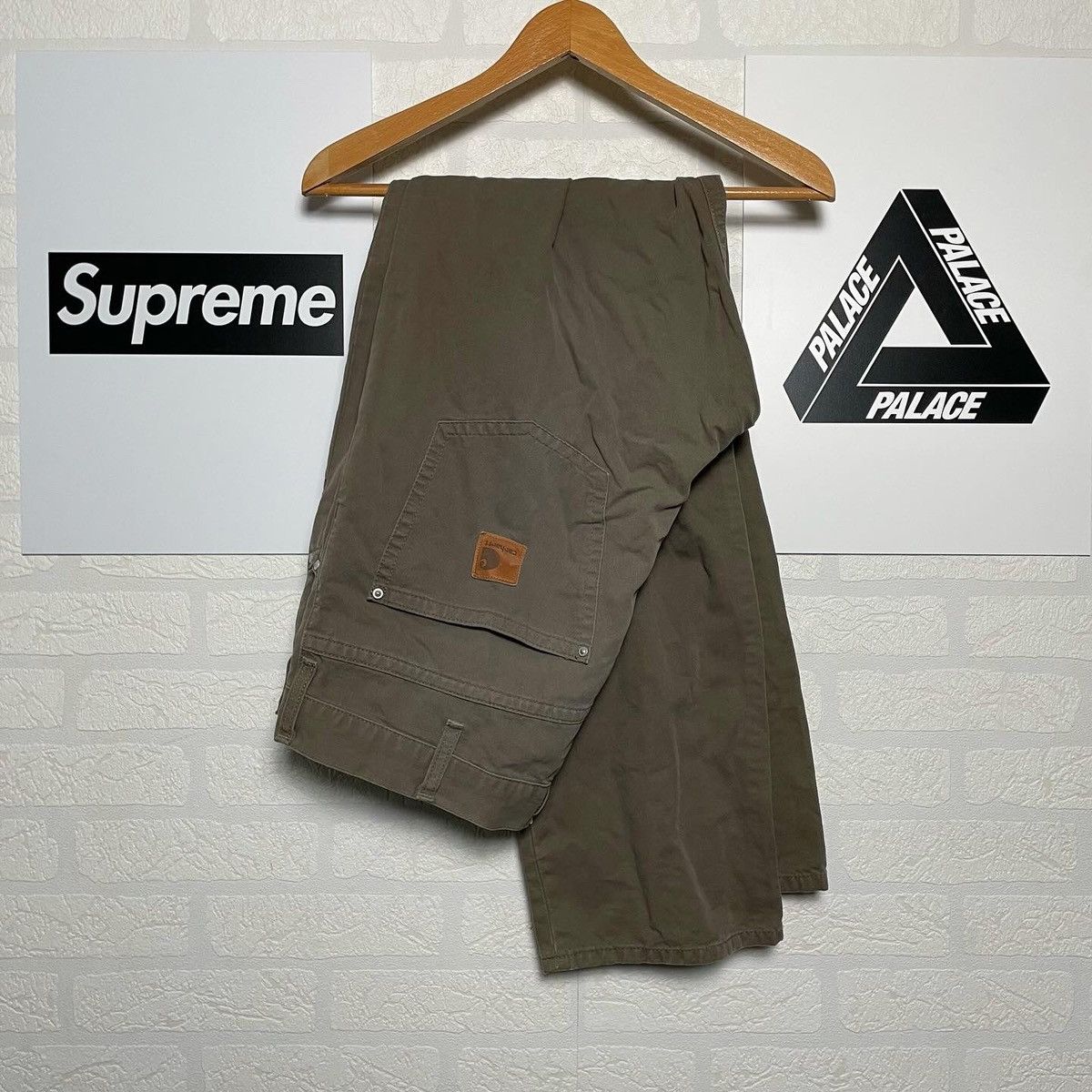 Carhartt × Dickies × Vintage Crazy Vintage Faded Brown Carhartt style dickies Pants Size US 34 / EU 50 - 1 Thumbnail