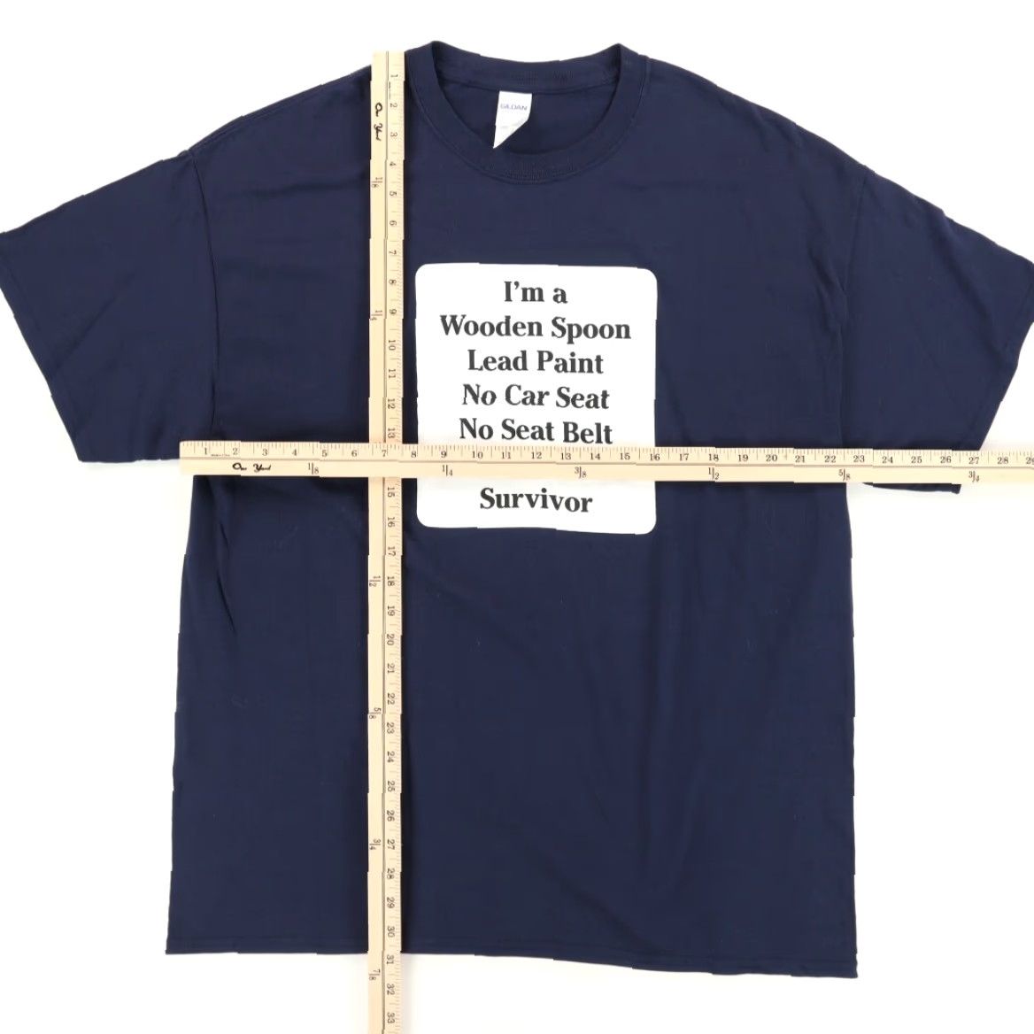 Gildan Gildan T-Shirt Navy Blue Mens XL I'm a Redneck Survivor Novelty Solid Shirt Size US XL / EU 56 / 4 - 3 Thumbnail