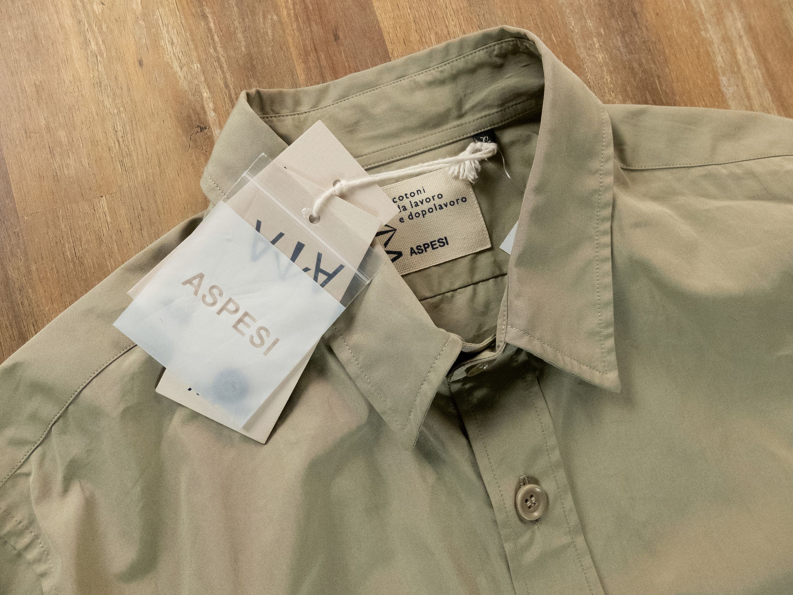 Aspesi ASPESI solid green cotton patch pockets utility shirt XL q Size US XL / EU 56 / 4 - 5 Thumbnail