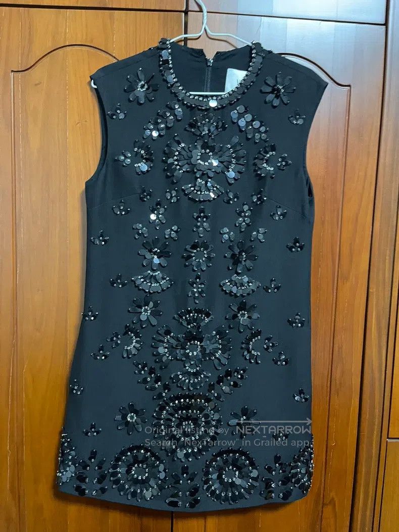 Valentino Valentino Heavy sequin virgin wool silk dress Size L / US 10 / IT 46 - 2 Thumbnail