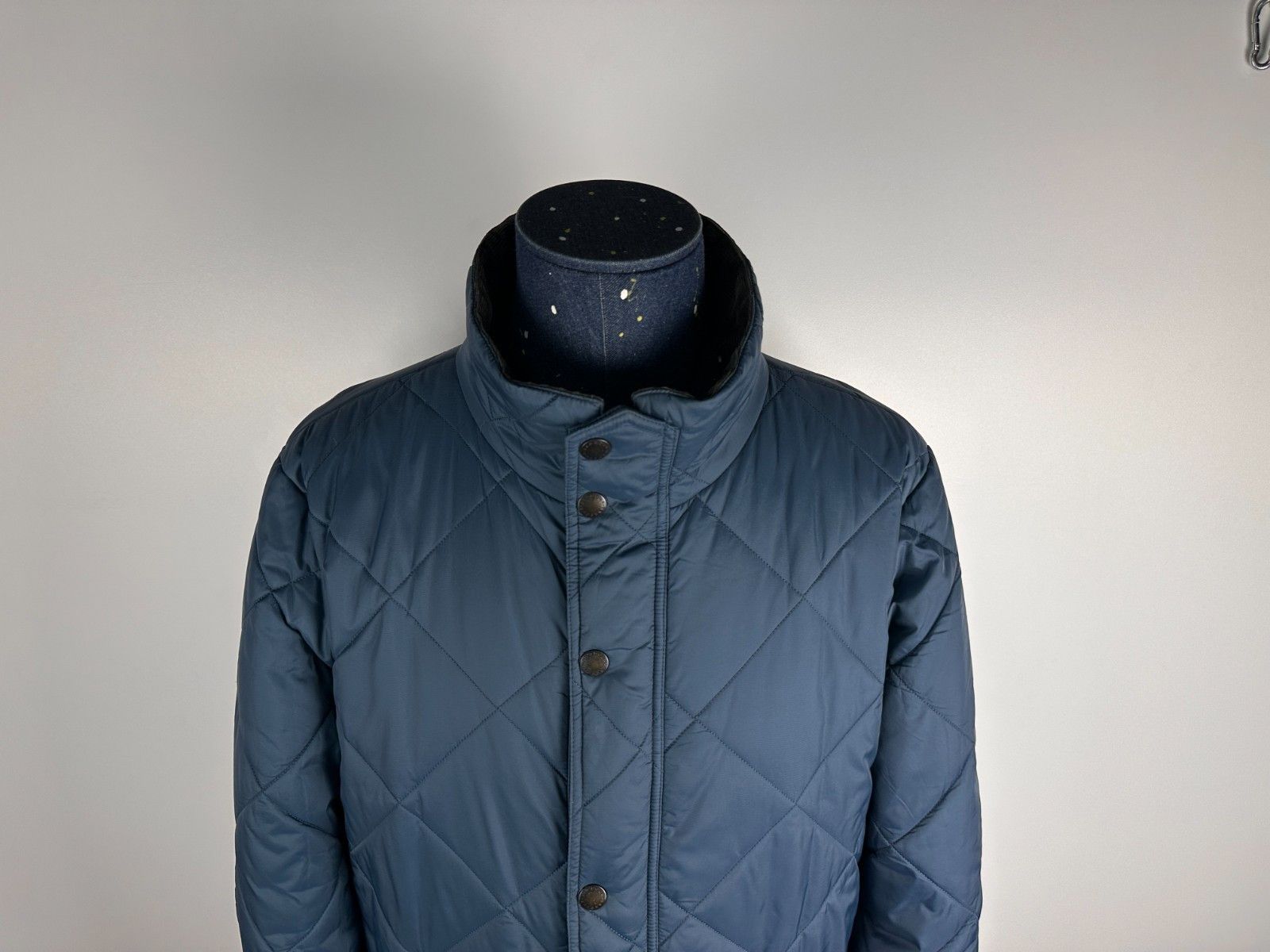 Barbour Barbour Men's Barron Quilted Jacket Warm Blue Size XL Size US XL / EU 56 / 4 - 2 Thumbnail