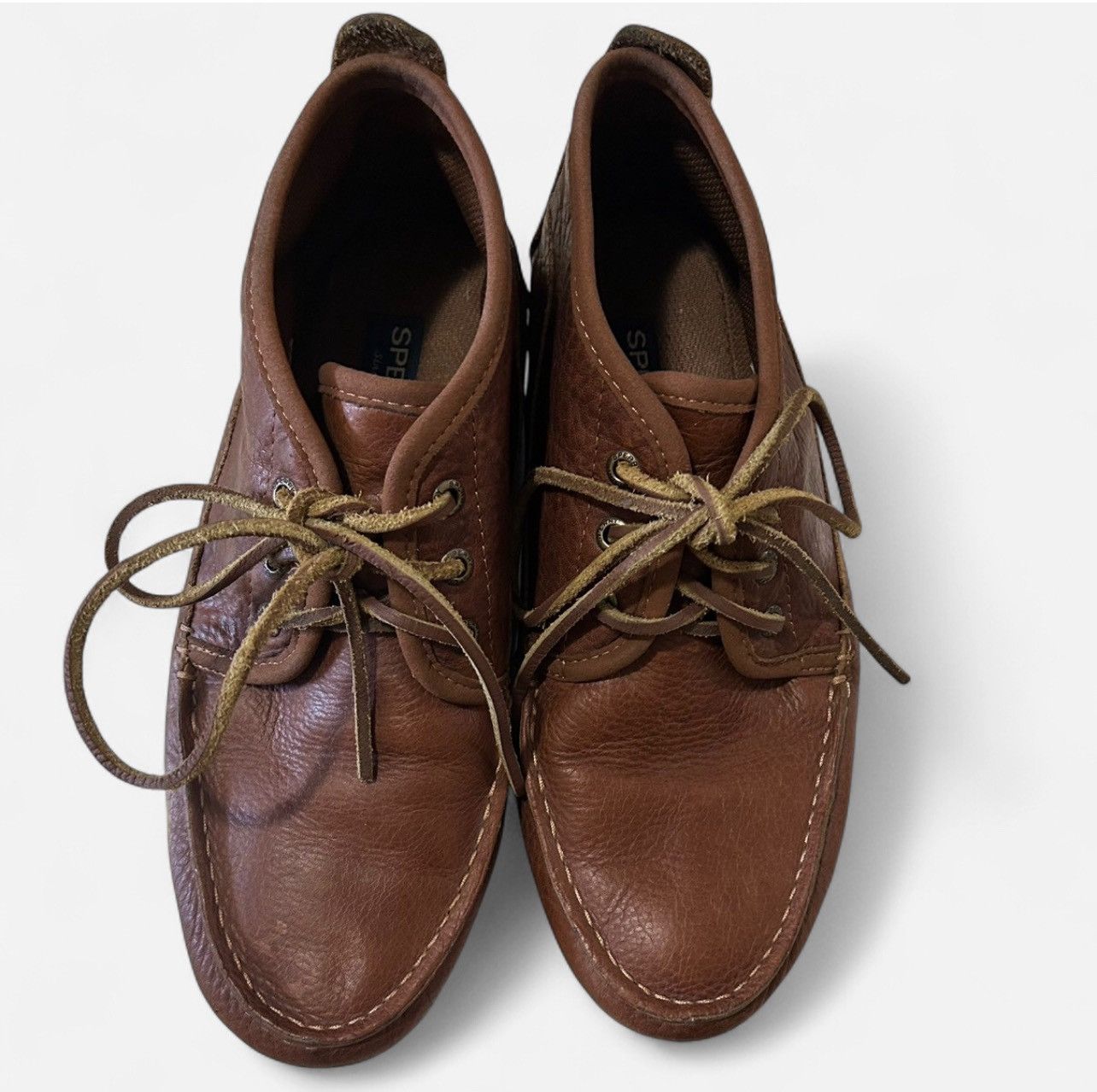 Sperry Sperry Leather Cognac Brown Chukka Hi Top Boat Shoes Size 8 Size US 8 / EU 41 - 6 Thumbnail