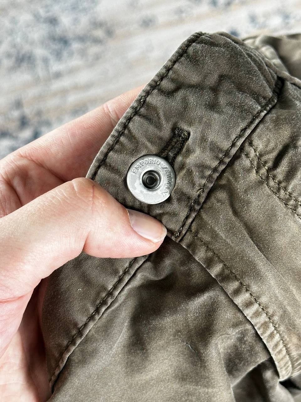 Armani × Emporio Armani Vintage Emporio Armani Low Rise Olive Distressed Pants Size US 34 / EU 50 - 7 Thumbnail