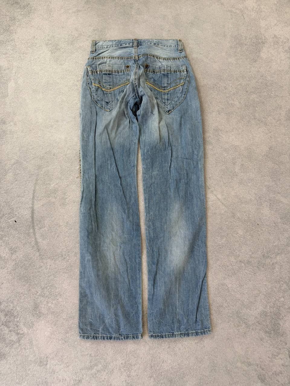 If Six Was Nine AVANT GARDE WASHED BAGGY edhardy STYLE CARGO JEANS Size US 32 / EU 48 - 12 Thumbnail