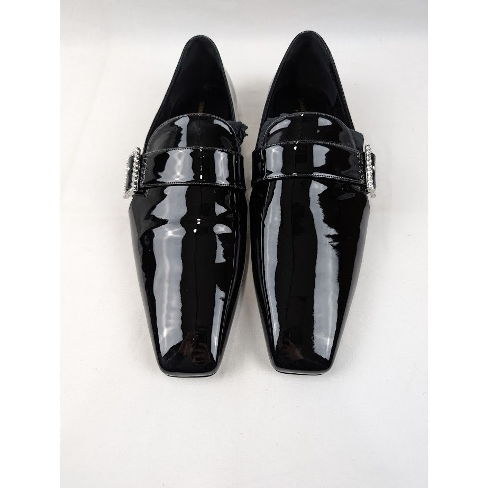 Saint Laurent Paris o1rshd1 Vernice Grupy Tristan Slipper in Nero Size US 10 / EU 43 - 12 Thumbnail